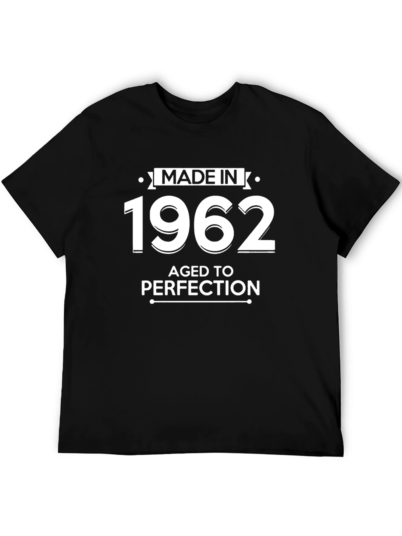 Made in 1962 Aged to Perfection Black T-Shirt