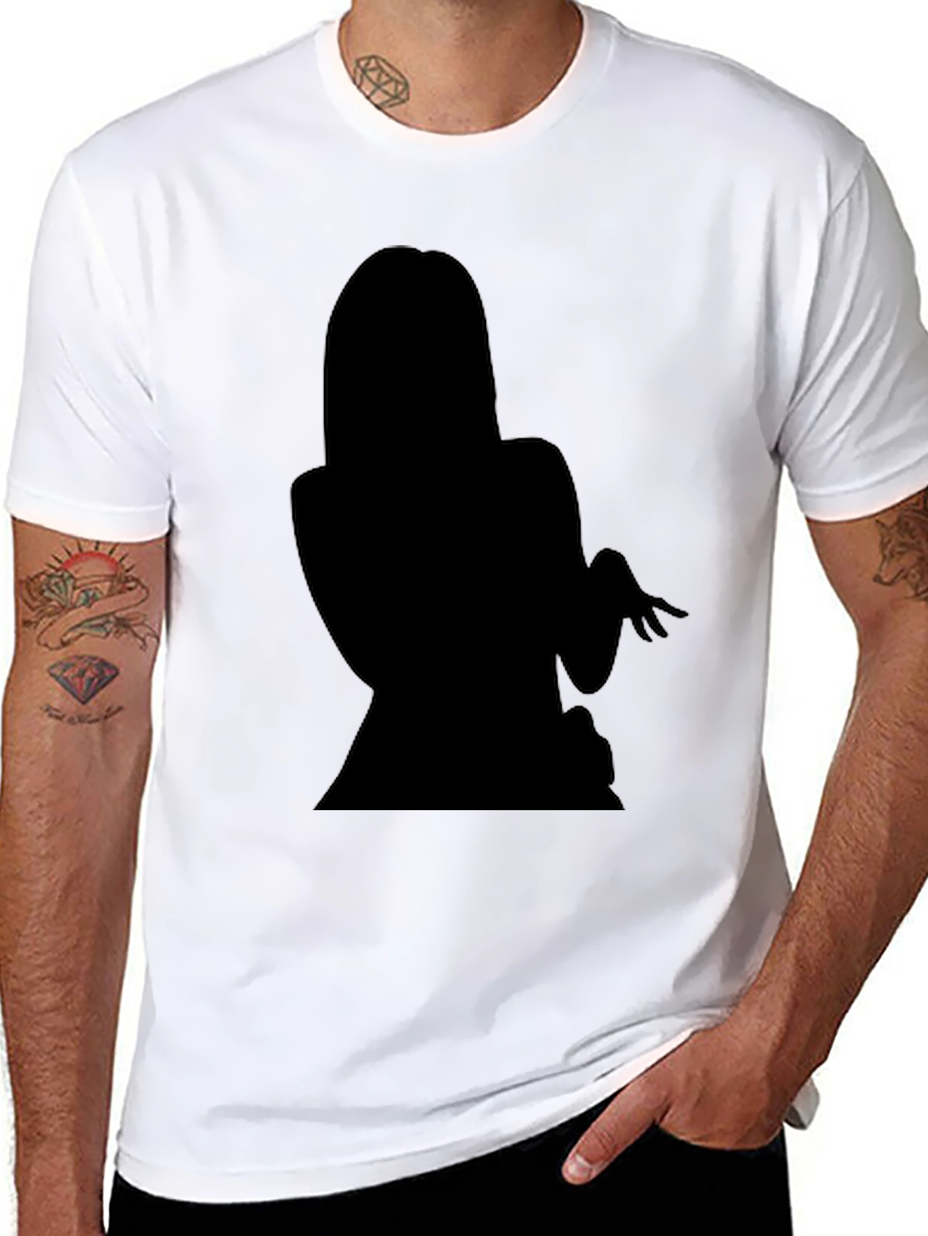 Black Silhouette Graphic Tee - Modern Fit