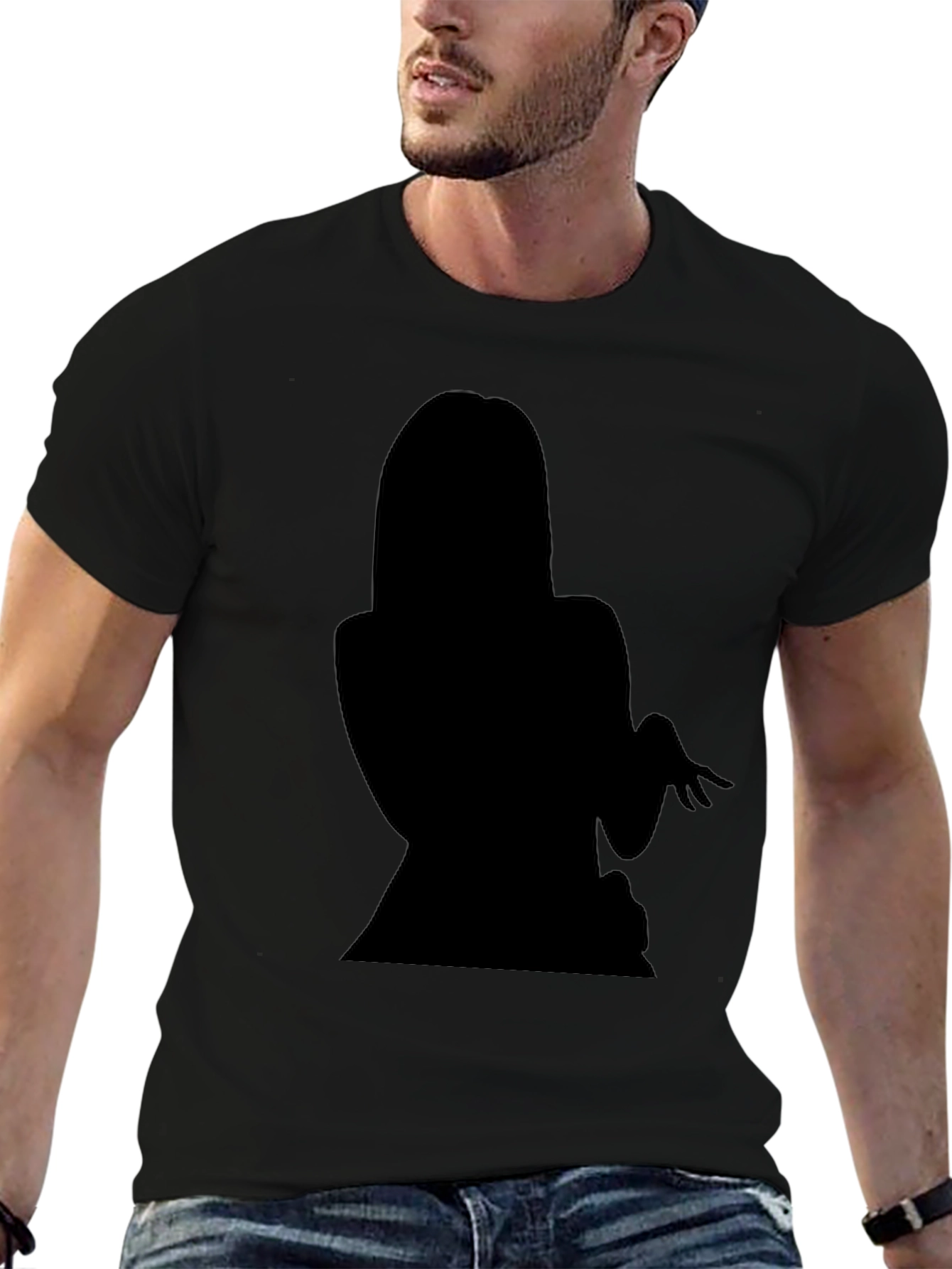 Black Silhouette Graphic Tee - Modern Fit