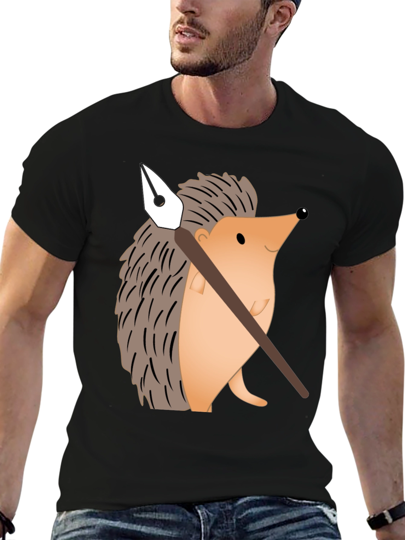 Hedgehog Artist Graphic T-Shirt