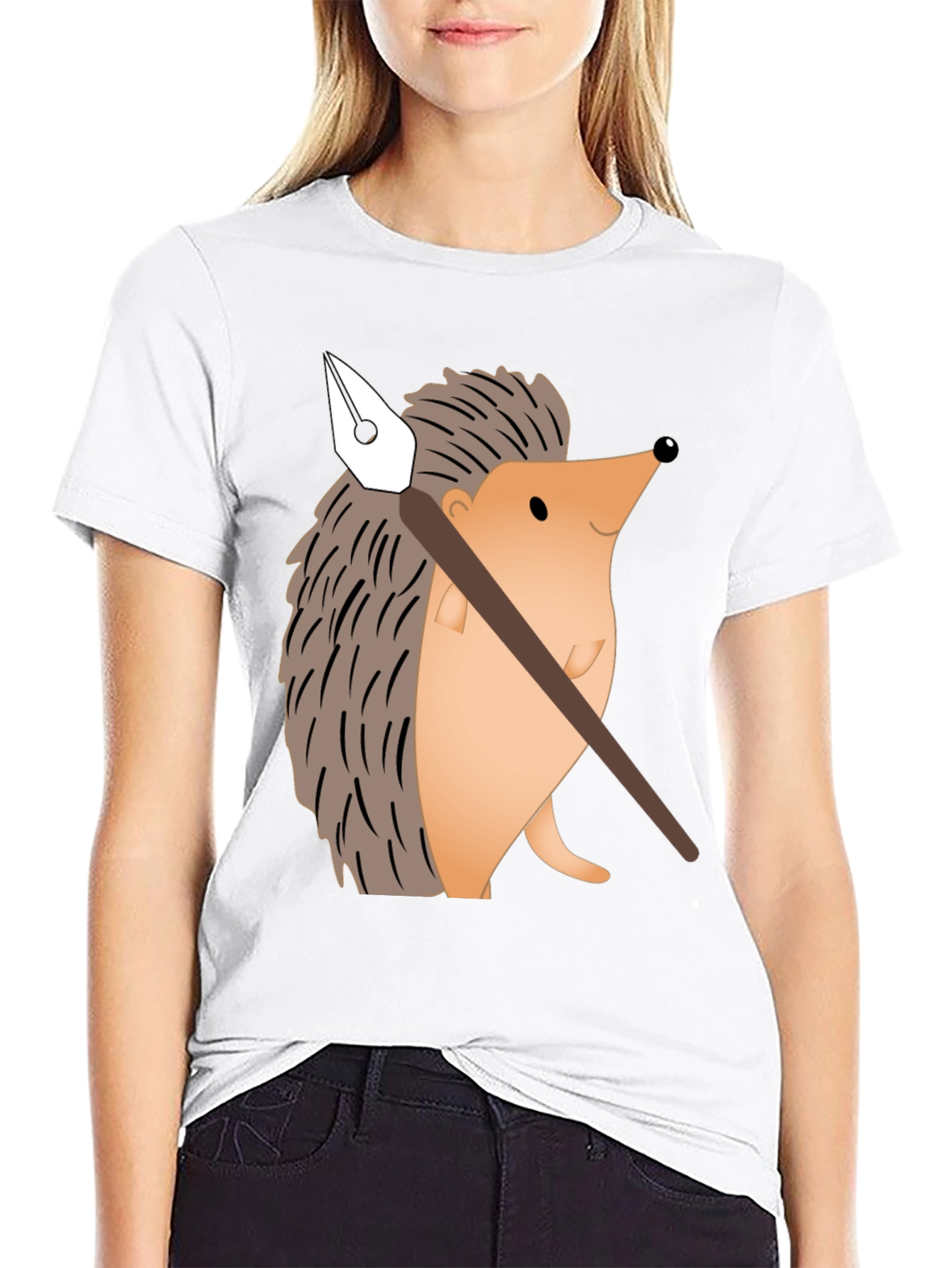 Hedgehog Artist Graphic T-Shirt