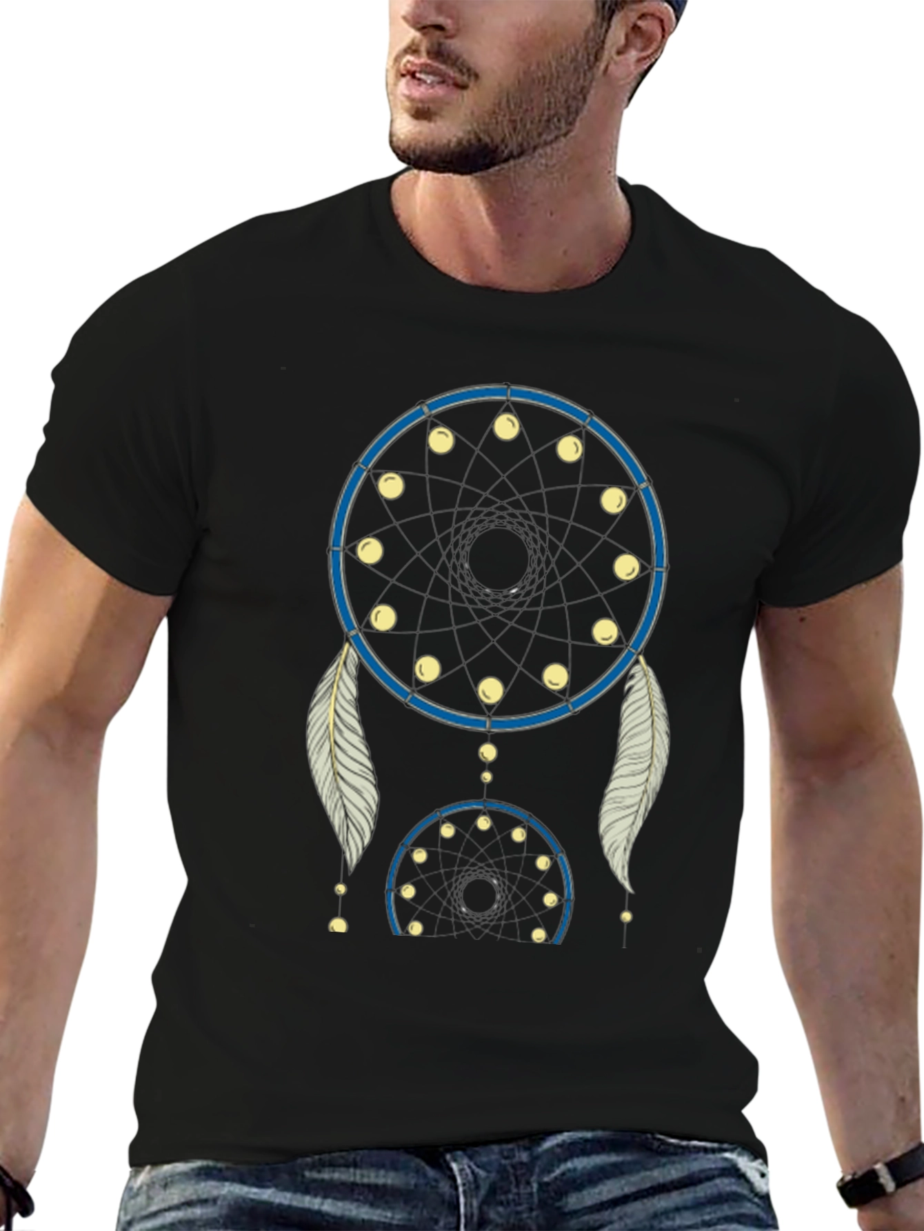 Dream Catcher Graphic Tee - Black Casual Shirt