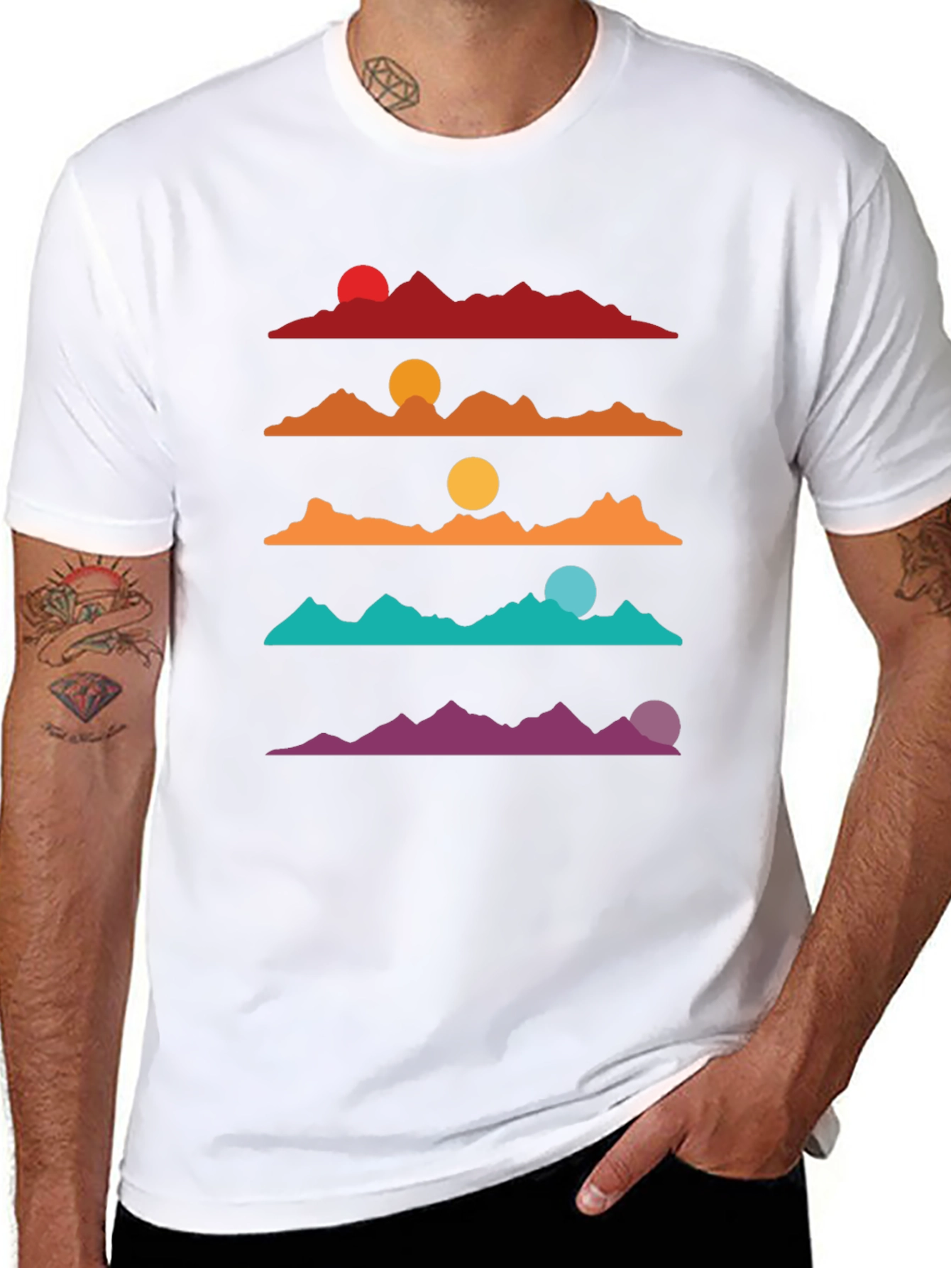 Retro Mountain Sunset T-Shirt