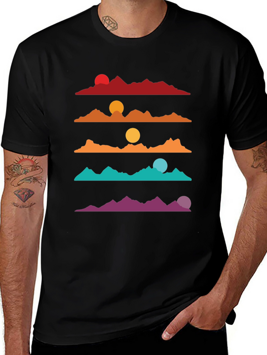 Retro Mountain Sunset T-Shirt