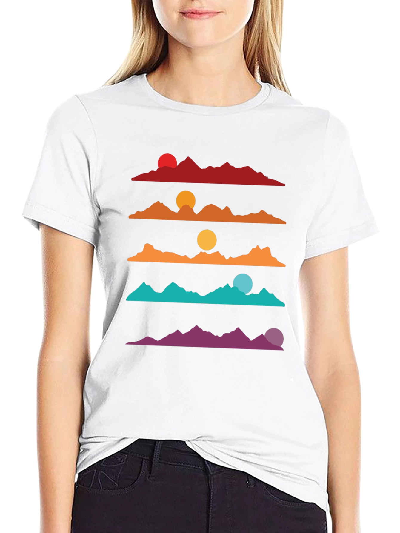 Retro Mountain Sunset T-Shirt