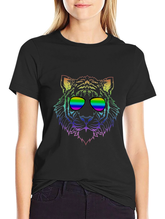 Rainbow Tiger T-Shirt: Cool Cat Tee
