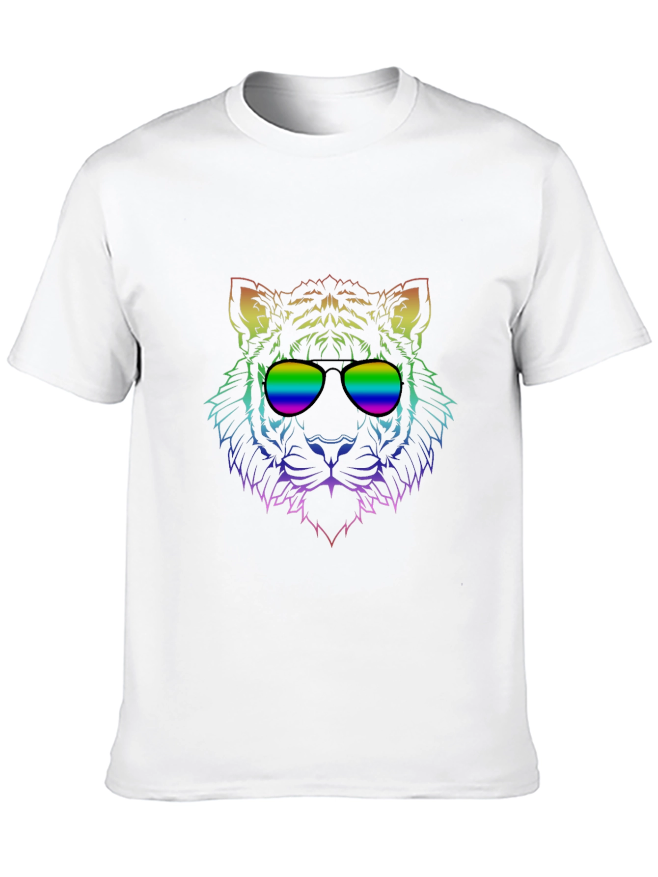 Rainbow Tiger T-Shirt: Cool Cat Tee