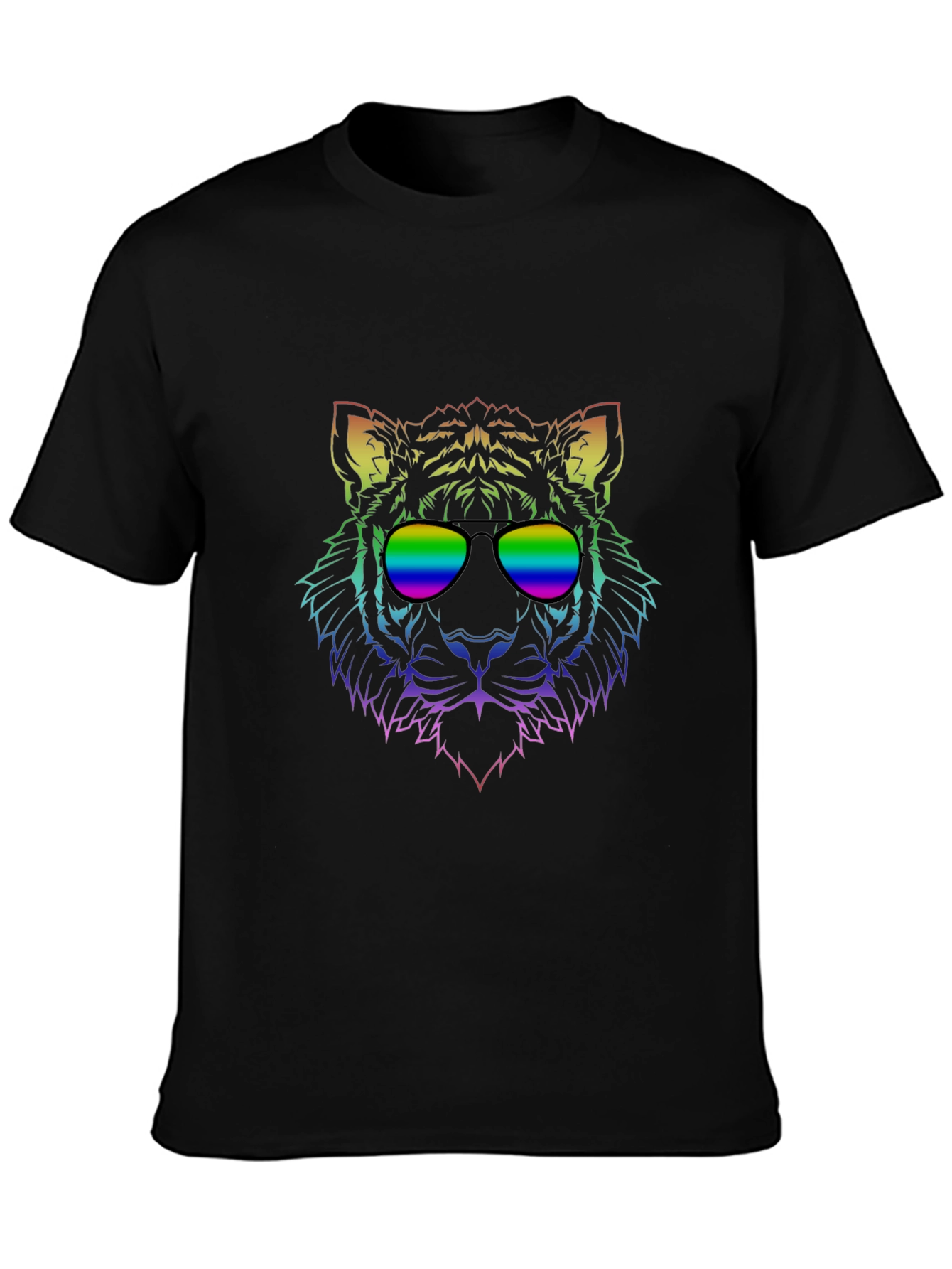 Rainbow Tiger T-Shirt: Cool Cat Tee