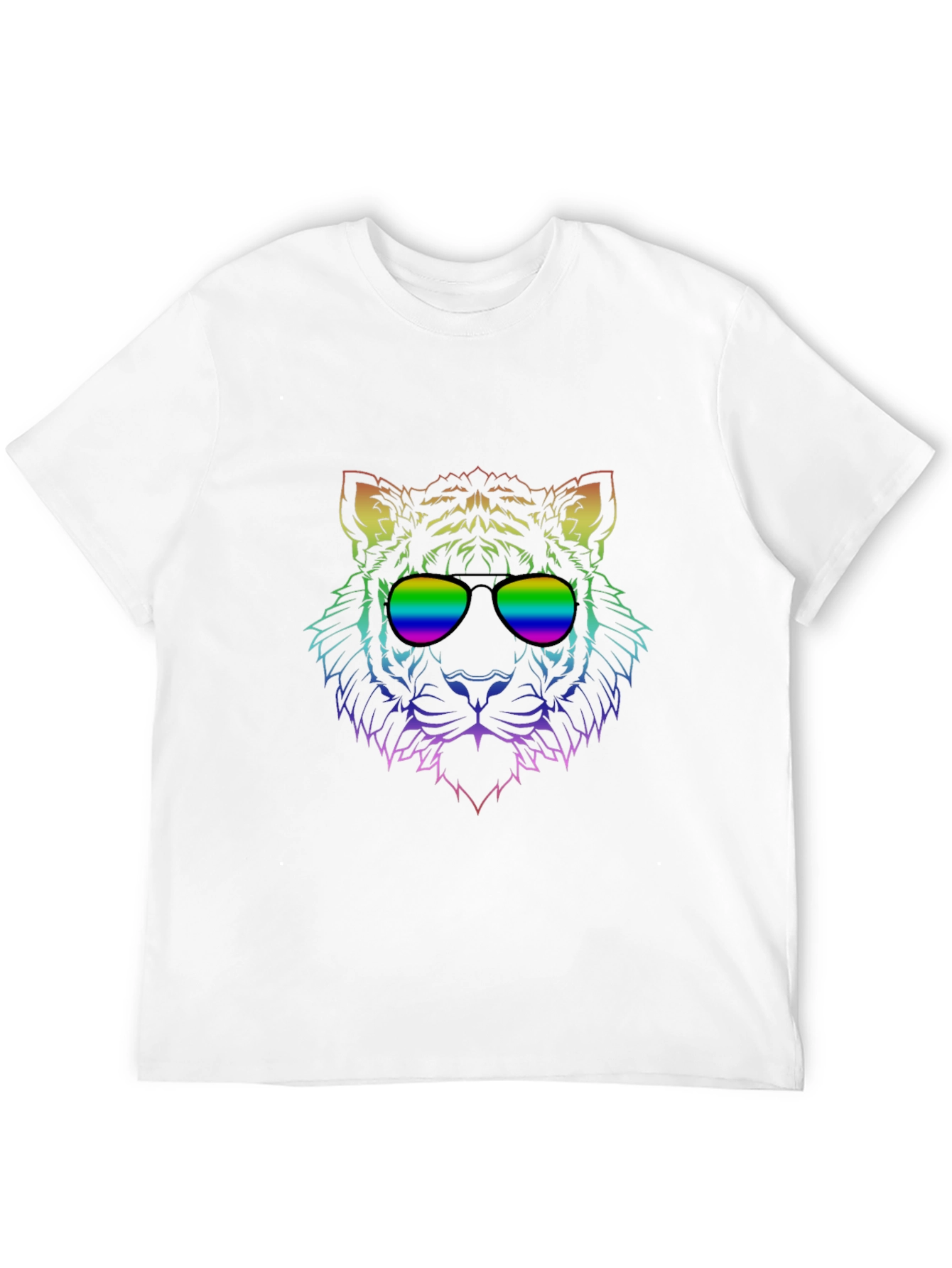 Rainbow Tiger T-Shirt: Cool Cat Tee