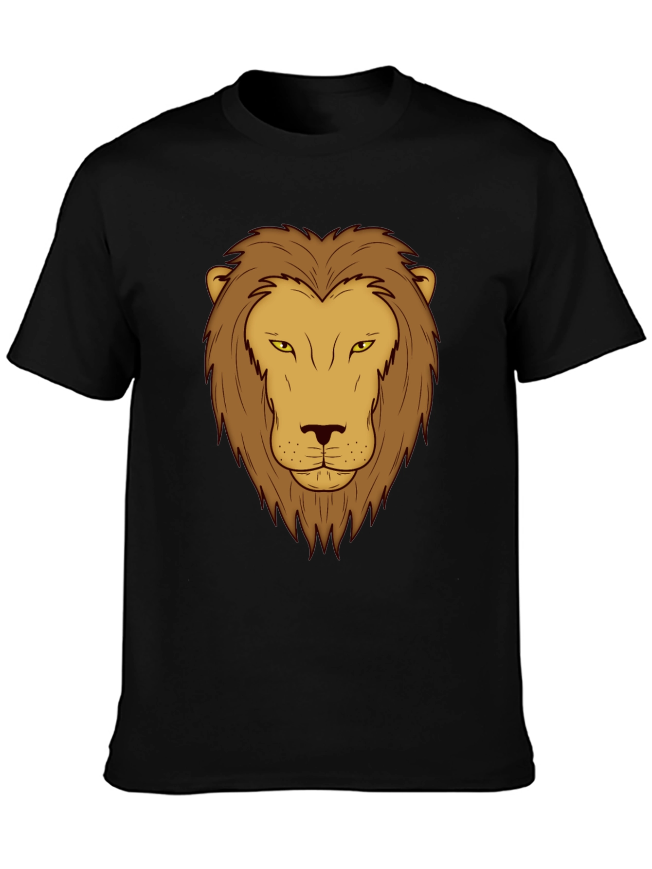 Lion Graphic Print T-Shirt - Black