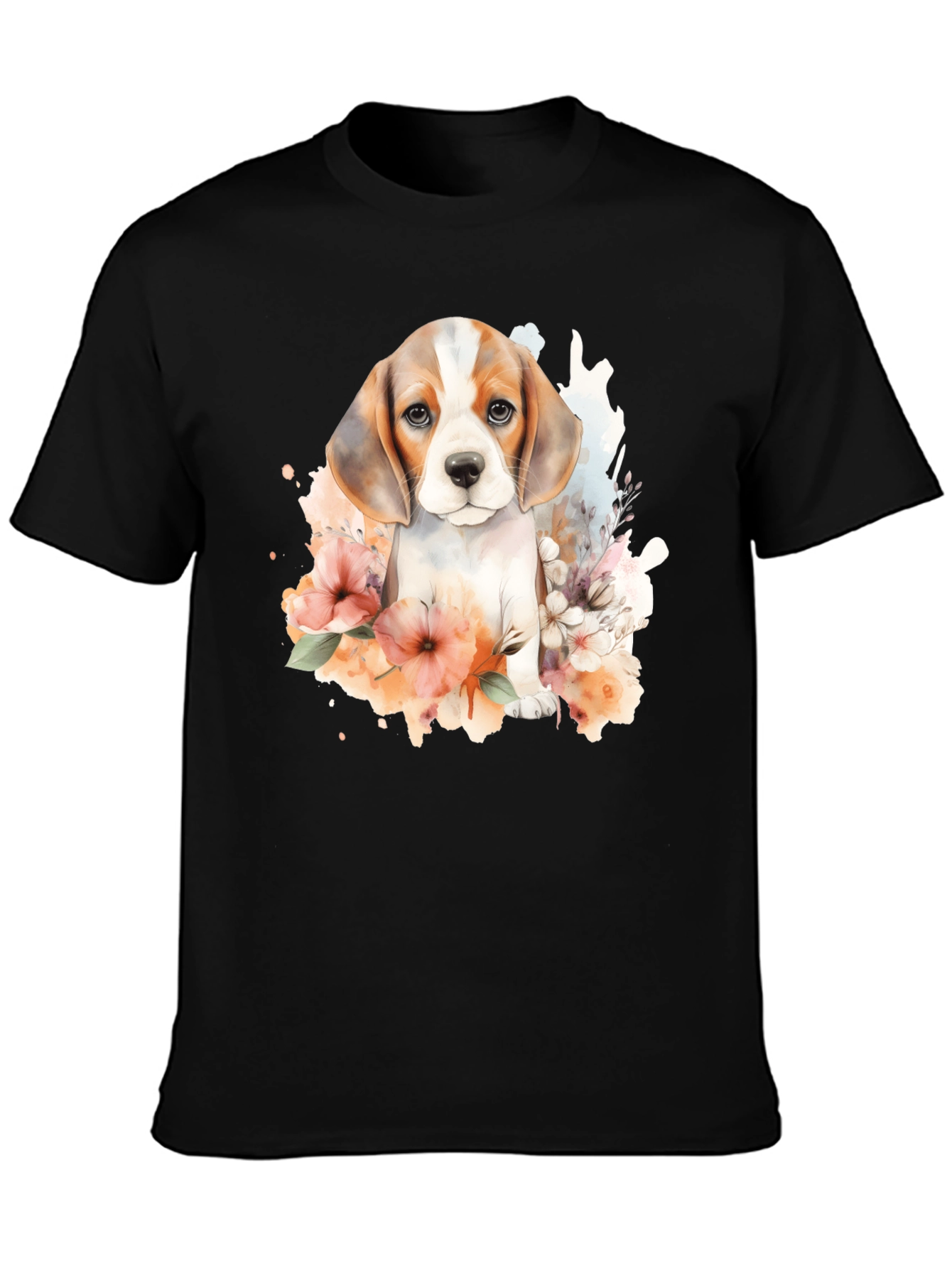 Beagle Puppy Floral T-Shirt