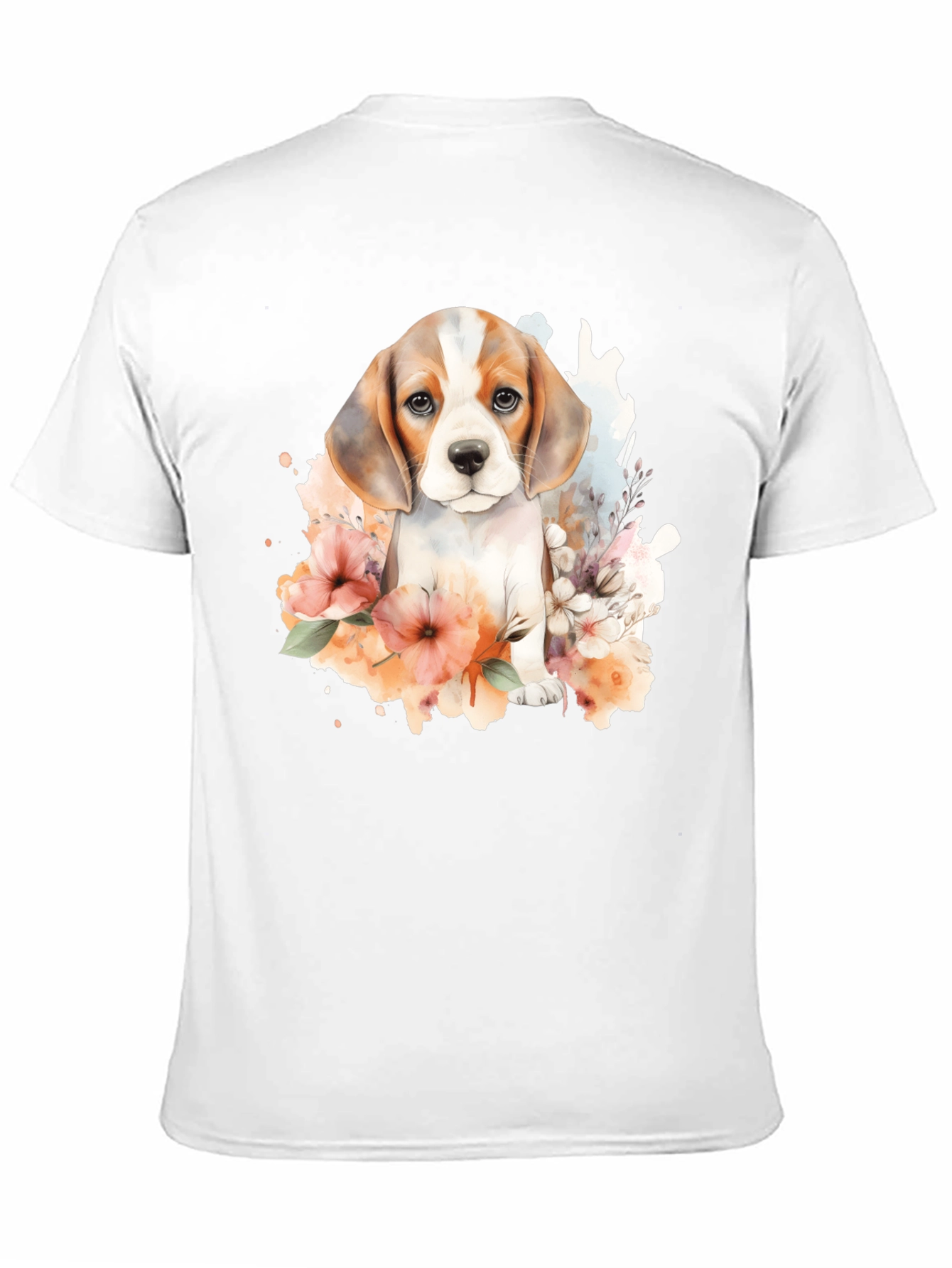 Beagle Puppy Floral T-Shirt