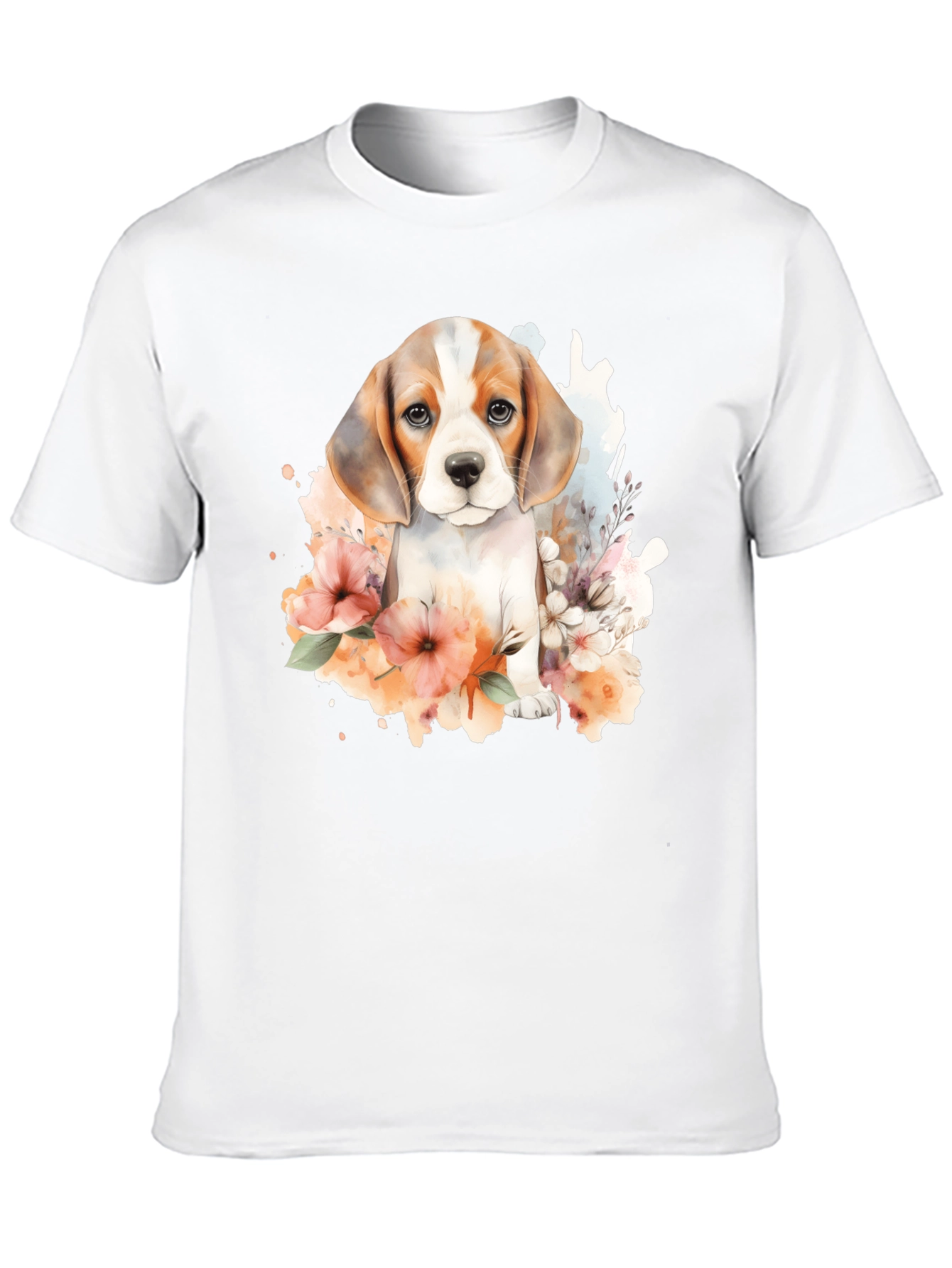 Beagle Puppy Floral T-Shirt