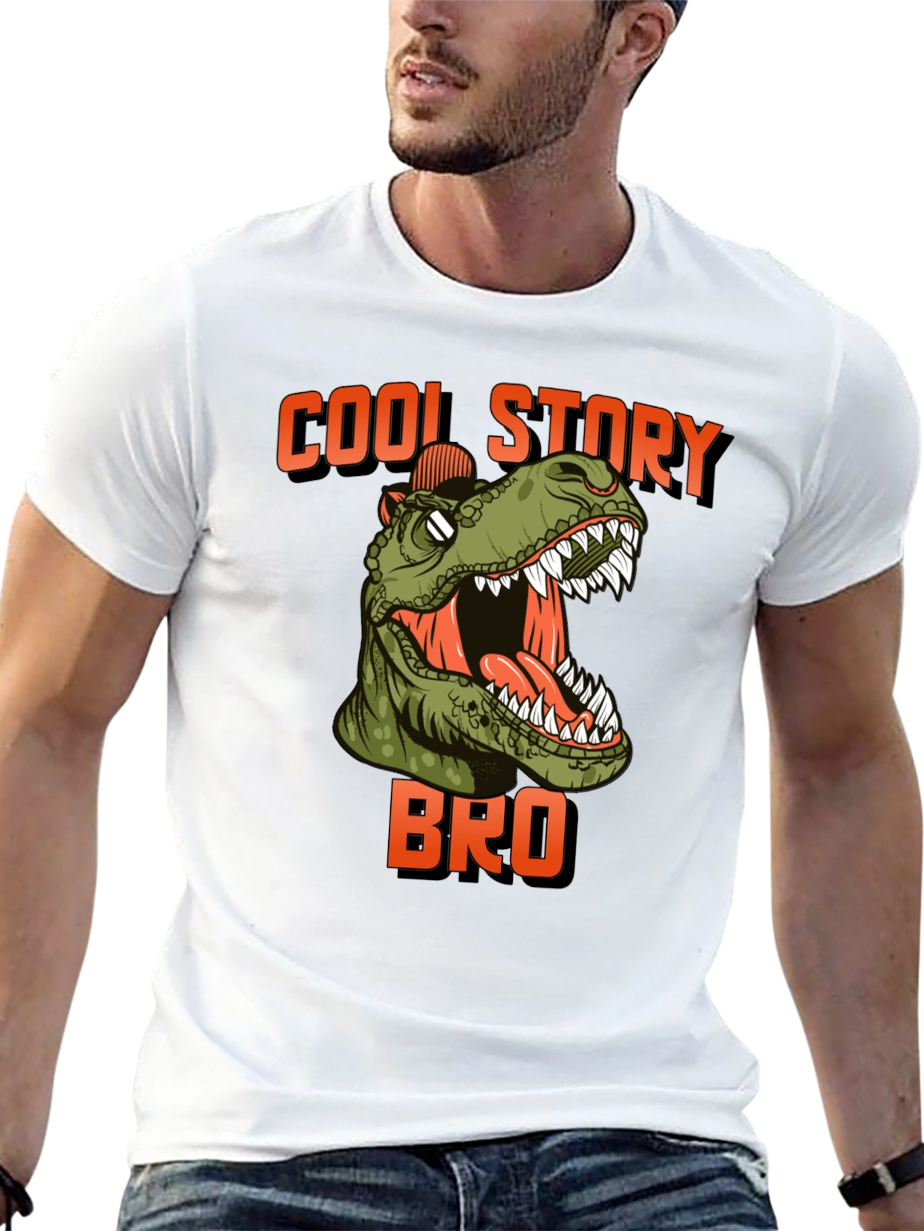 Cool Story Bro T-Rex Graphic Tee