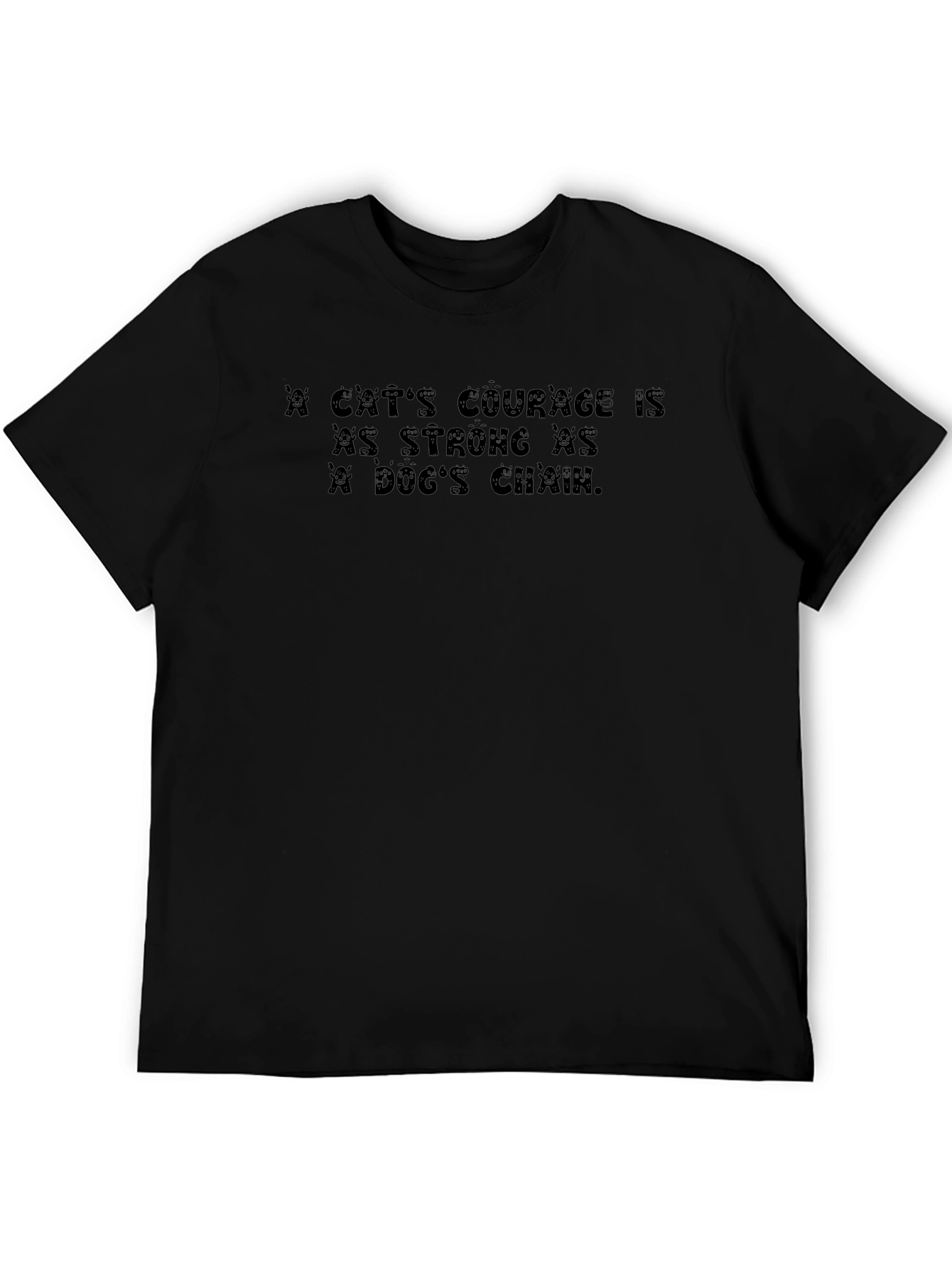 Cat Courage Dog Chain Graphic Tee