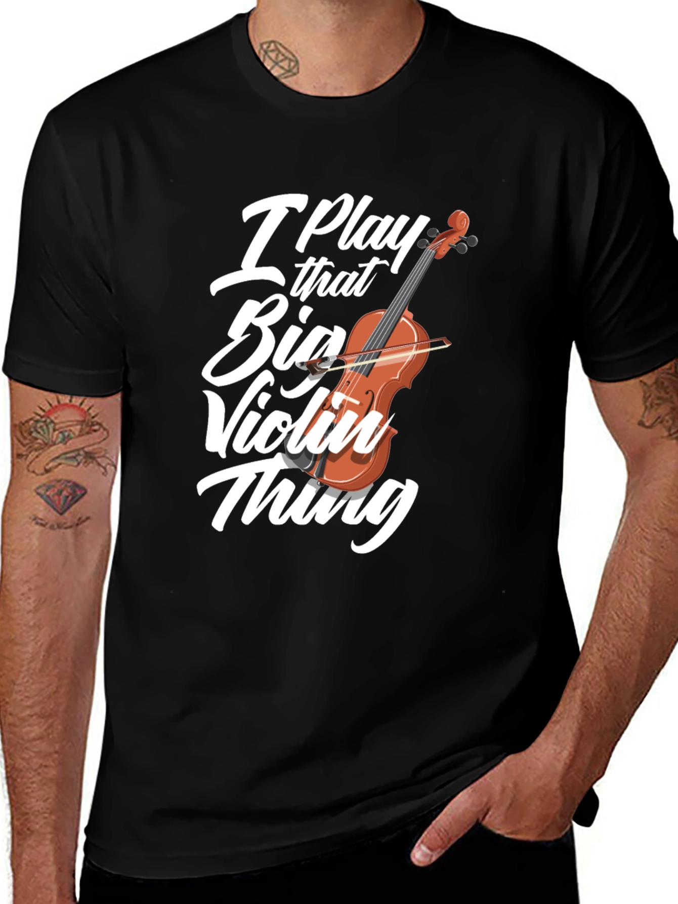 I Play That Big Violin Thing Black T-Shirt