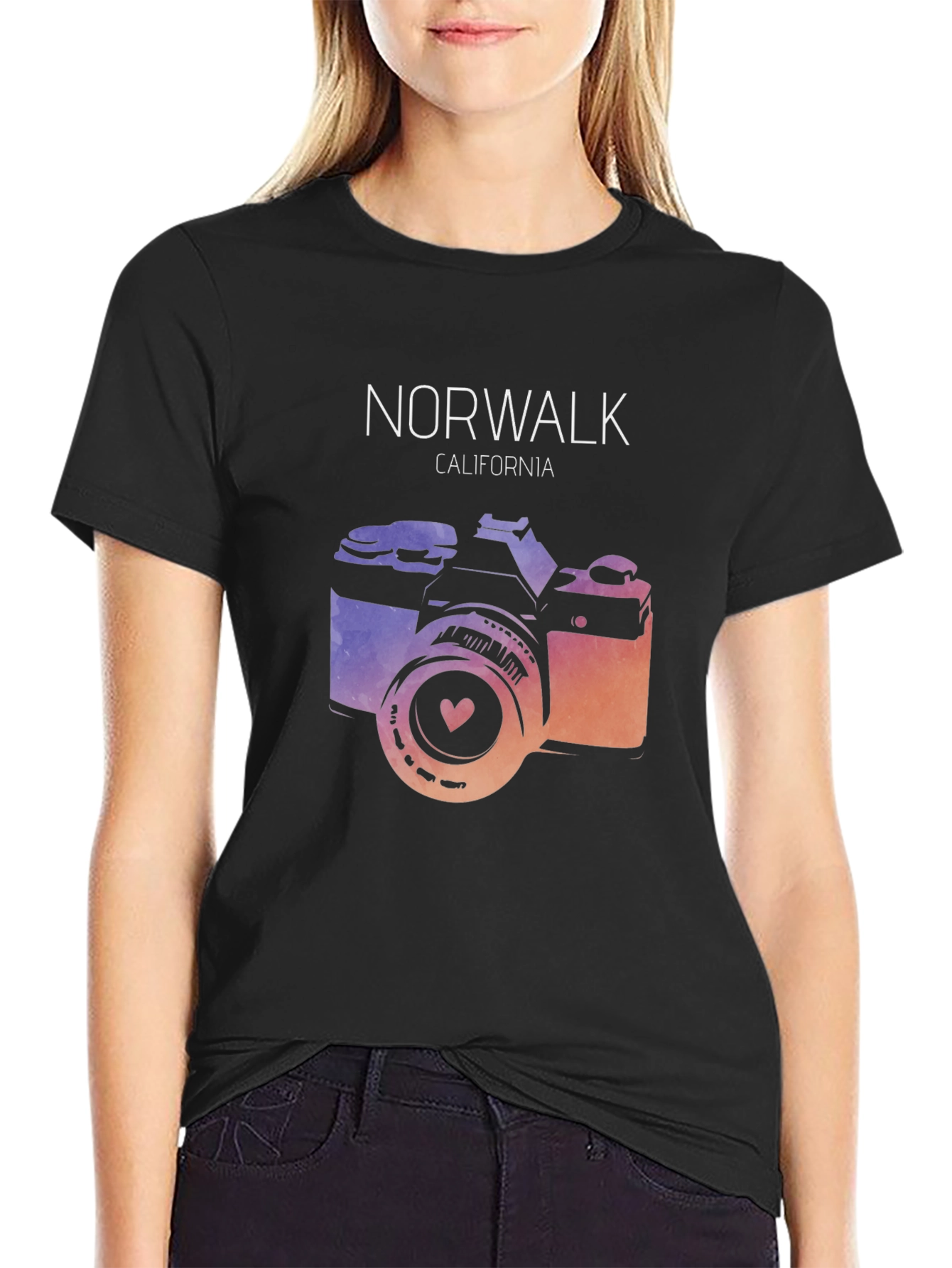 Norwalk California Camera Graphic T-Shirt