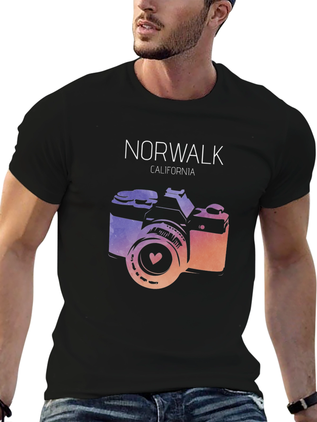 Norwalk California Camera Graphic T-Shirt