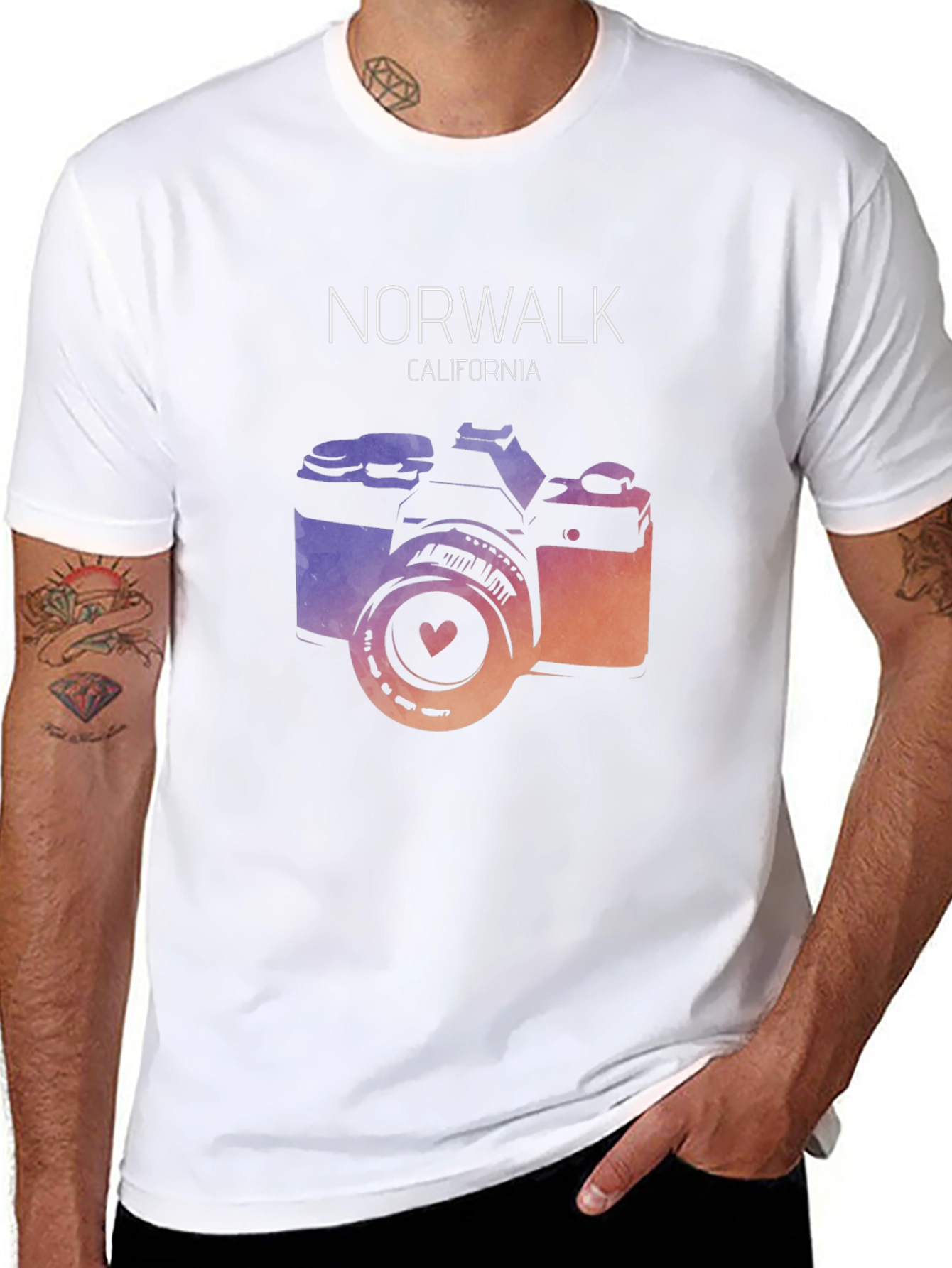 Norwalk California Camera Graphic T-Shirt