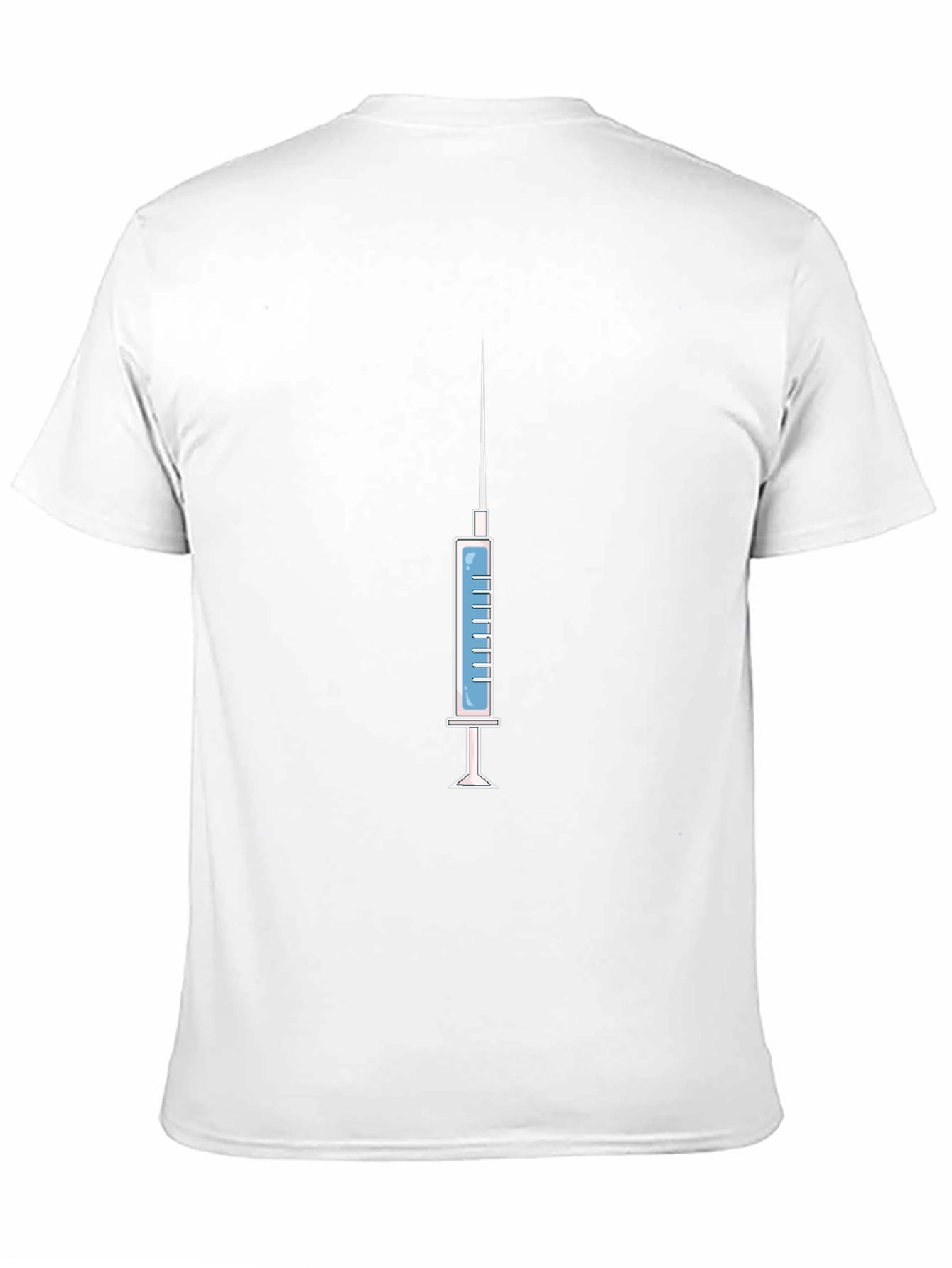 Syringe Graphic Tee - Novelty Design Black Cotton Shirt