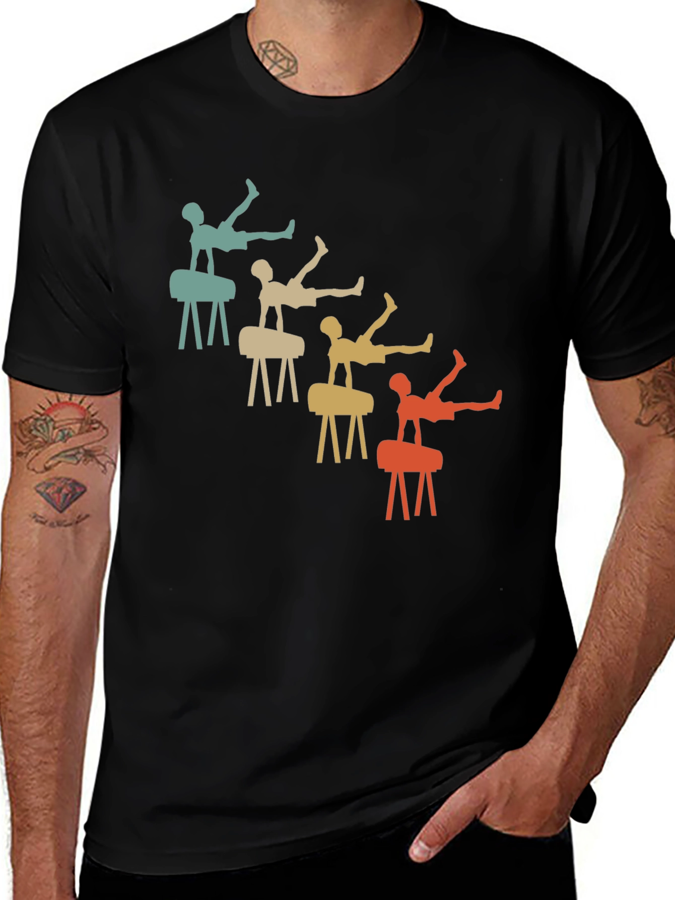 Retro Gymnastics T-Shirt Pommel Horse Tee