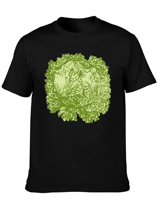 Lettuce Graphic Tee - Black Cotton T-Shirt