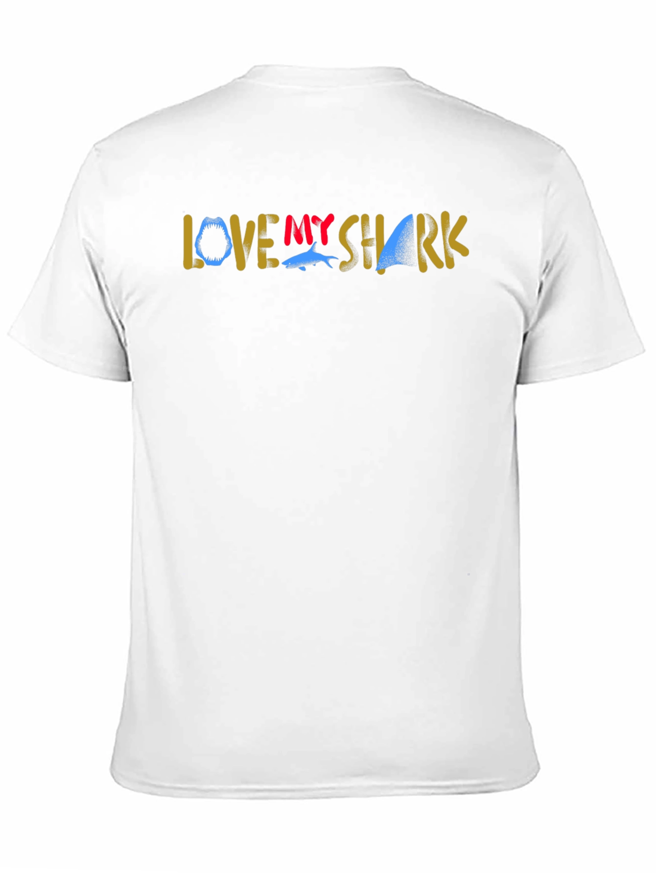 Love My Shark Graphic T-Shirt - Black