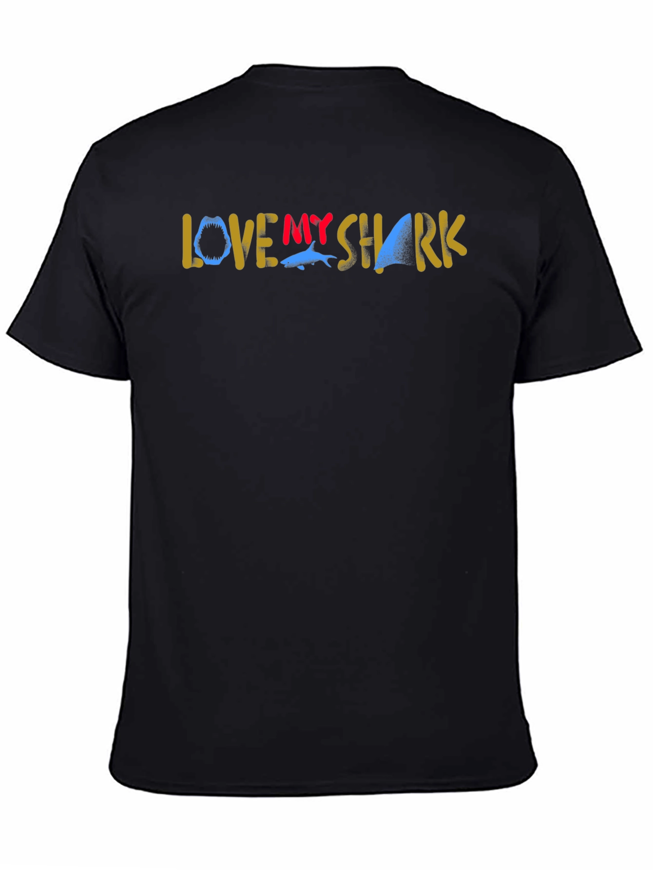 Love My Shark Graphic T-Shirt - Black