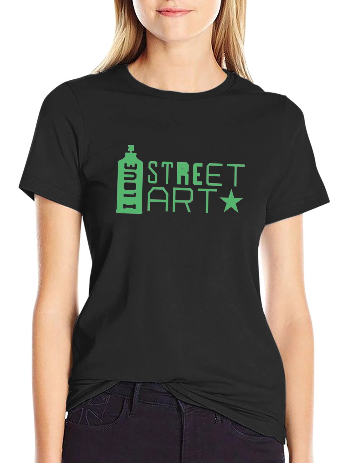 I Love Street Art Black T-Shirt