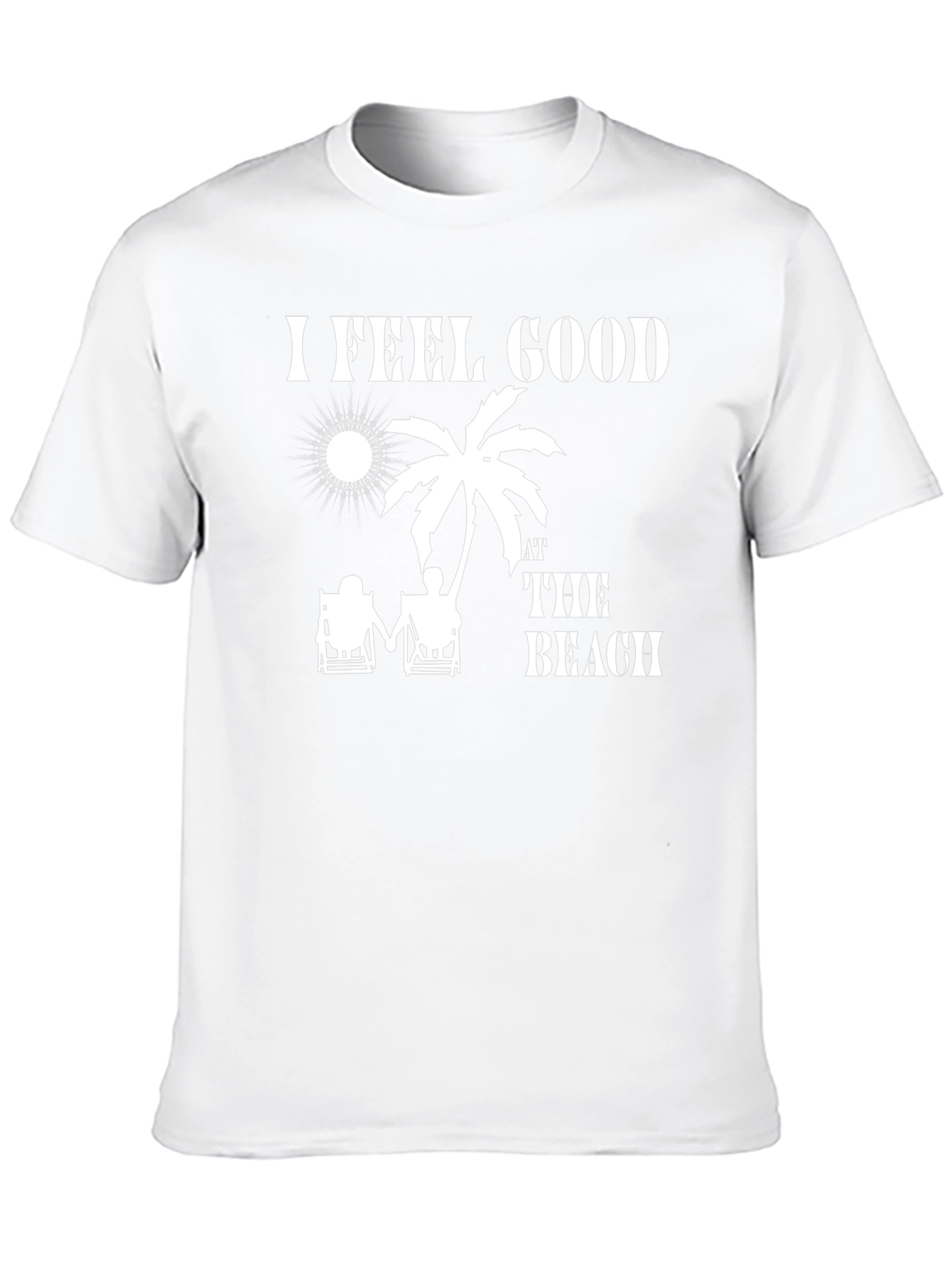 I Feel Good at The Beach Black T-Shirt