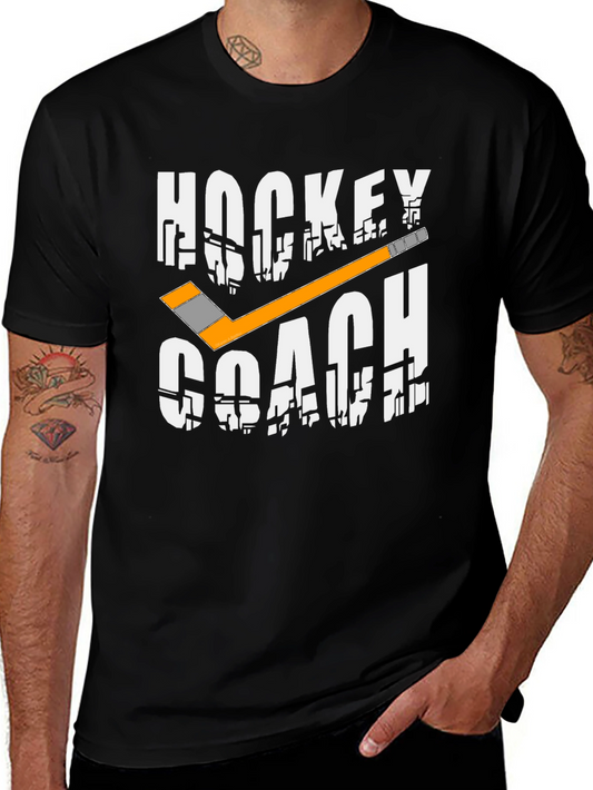 Hockey Coach Graphic T-Shirt - Sports Apparel