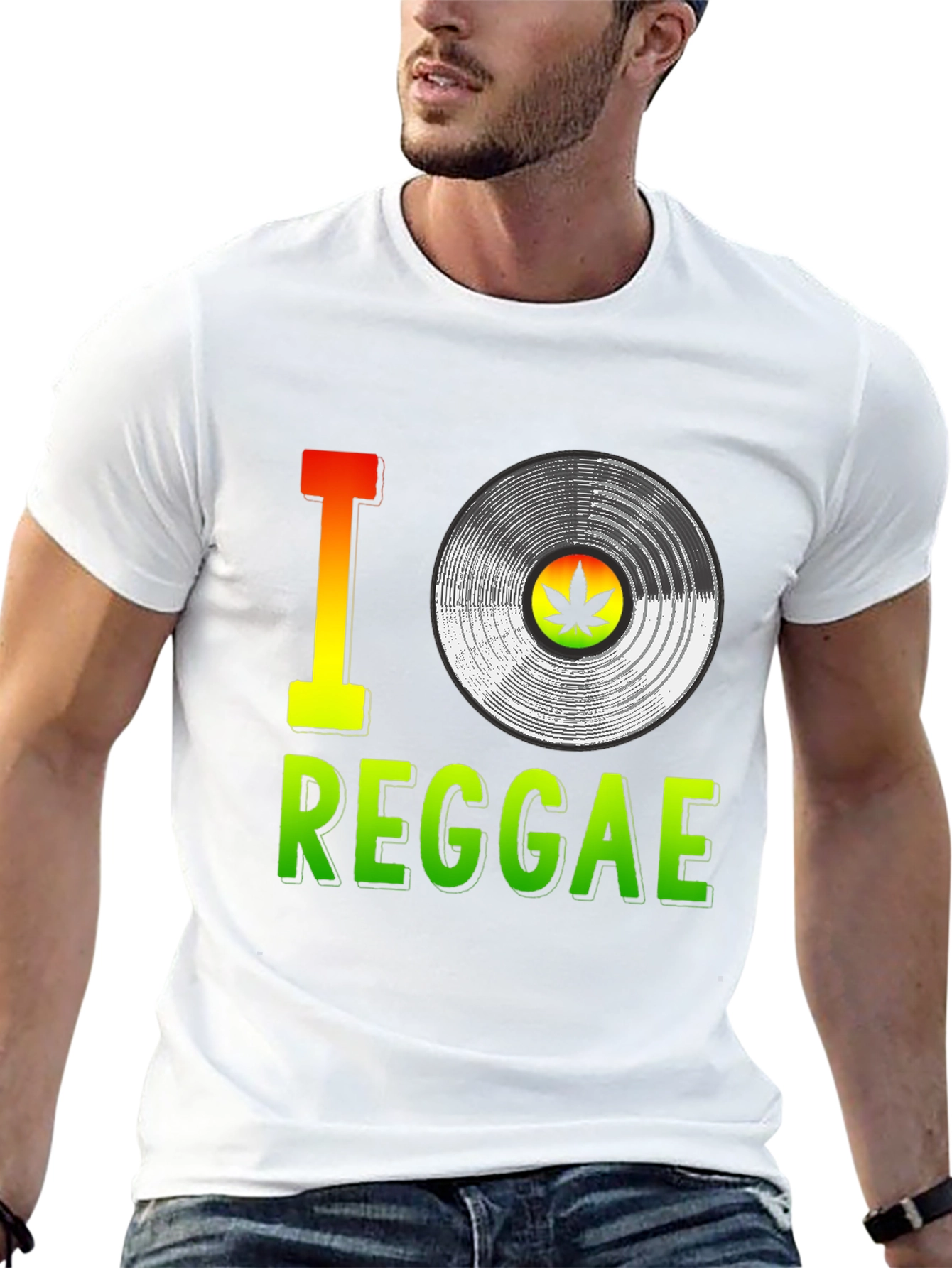 I Love Reggae T-Shirt Vinyl Graphic Tee