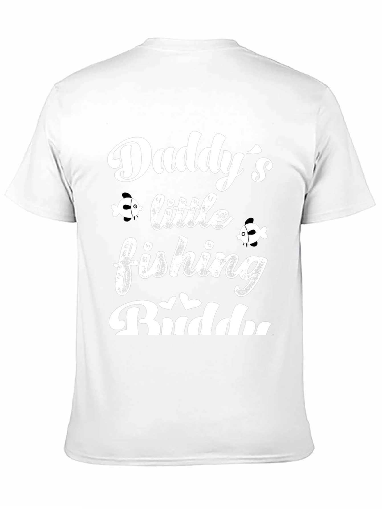Daddys Little Fishing Buddy Black Graphic Tee