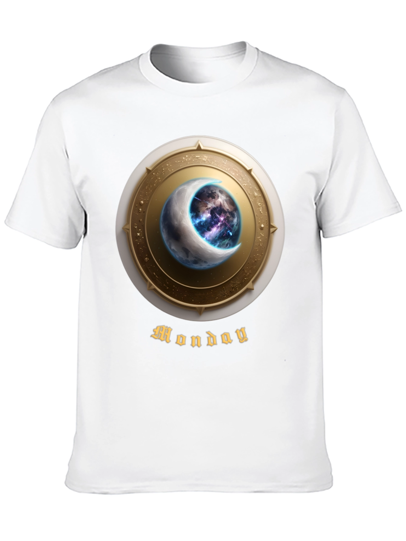 Monday Moon Graphic T-Shirt - Celestial Design