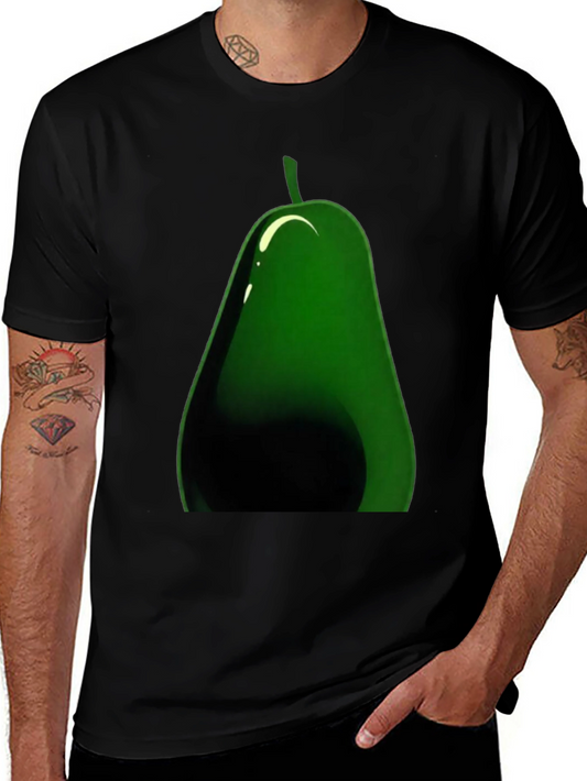 Avocado Graphic Black T-Shirt - Casual Fruit Tee