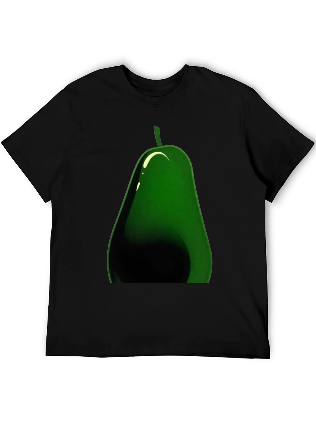 Avocado Graphic Black T-Shirt - Casual Fruit Tee
