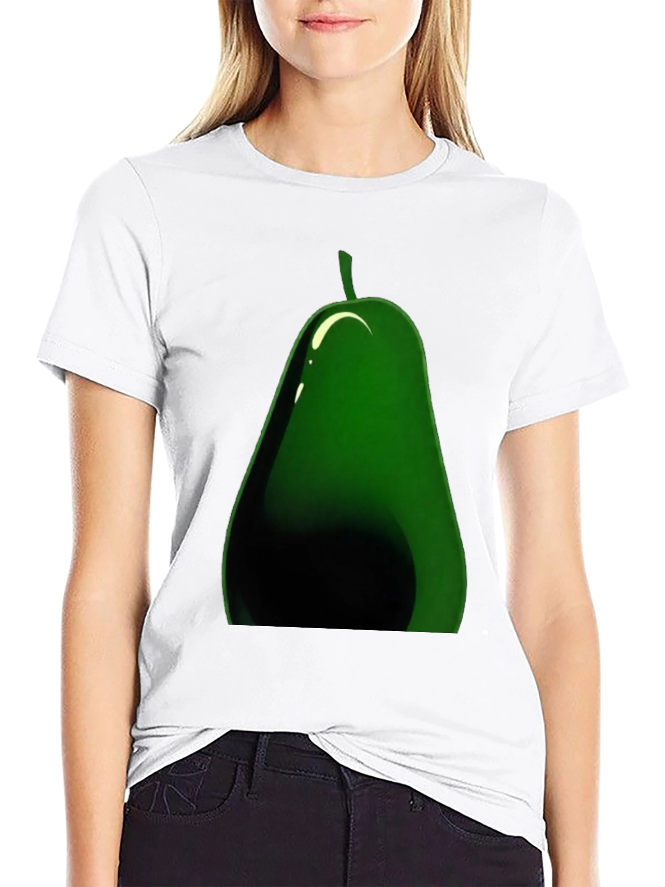 Avocado Graphic Black T-Shirt - Casual Fruit Tee