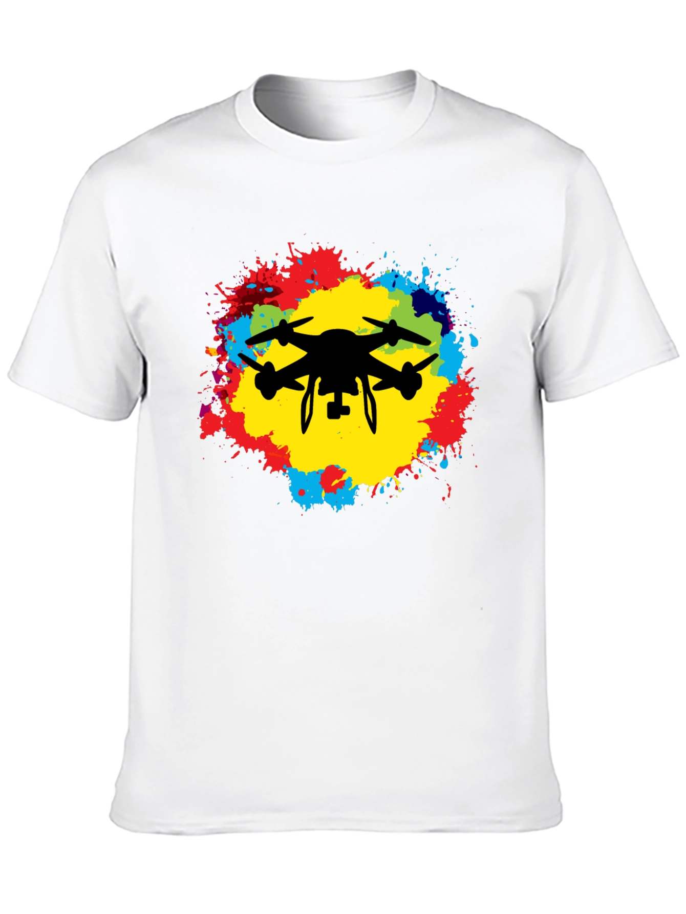 Drone Silhouette Splash T-Shirt