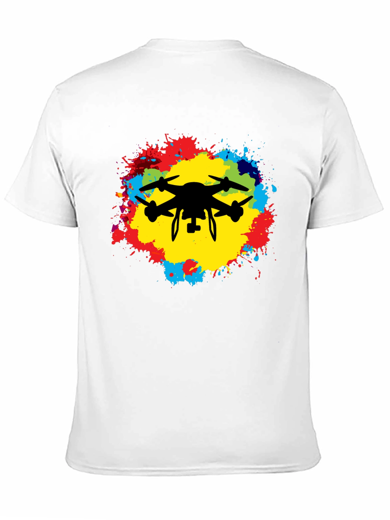 Drone Silhouette Splash T-Shirt