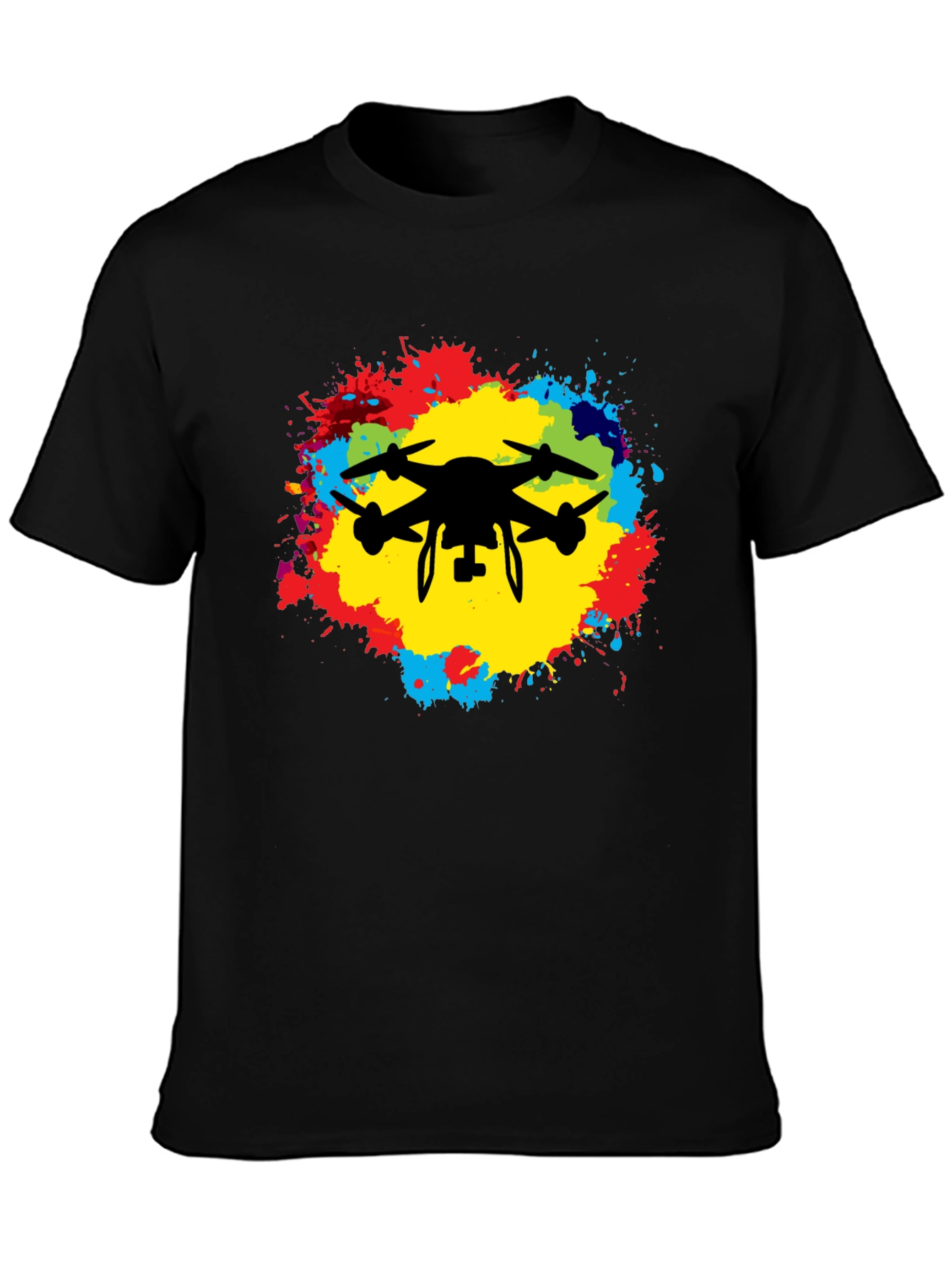 Drone Silhouette Splash T-Shirt