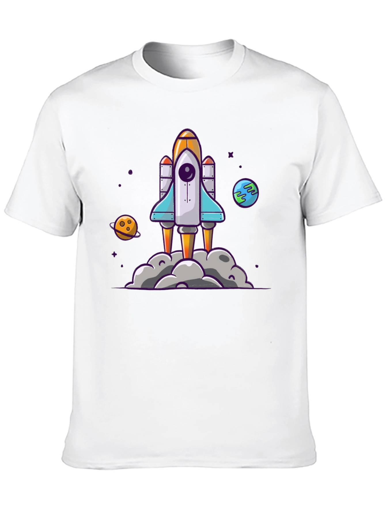 Rocket Launch Graphic Tee - Space Adventure Shirt