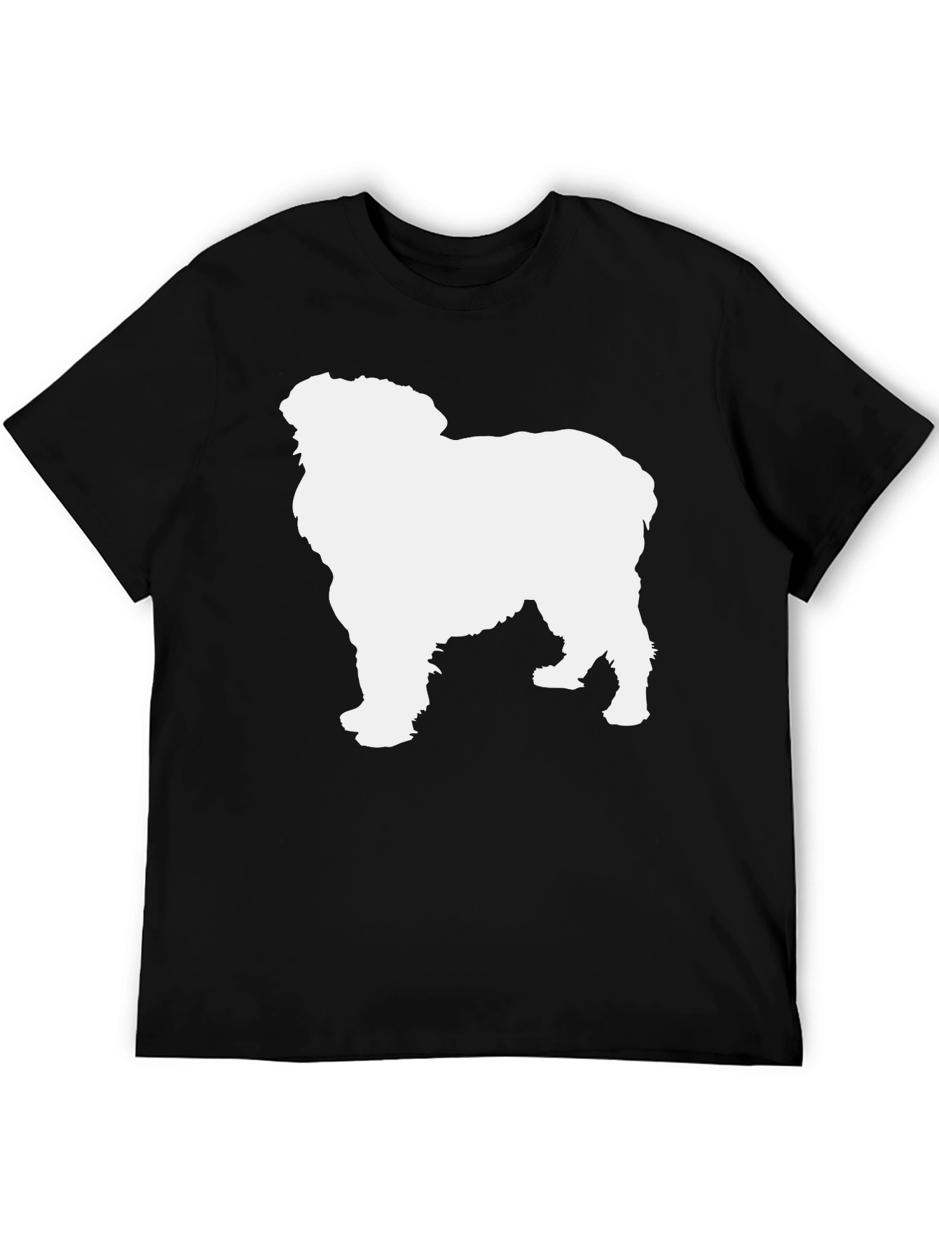 Dog Silhouette T-Shirt - Black Cotton Tee