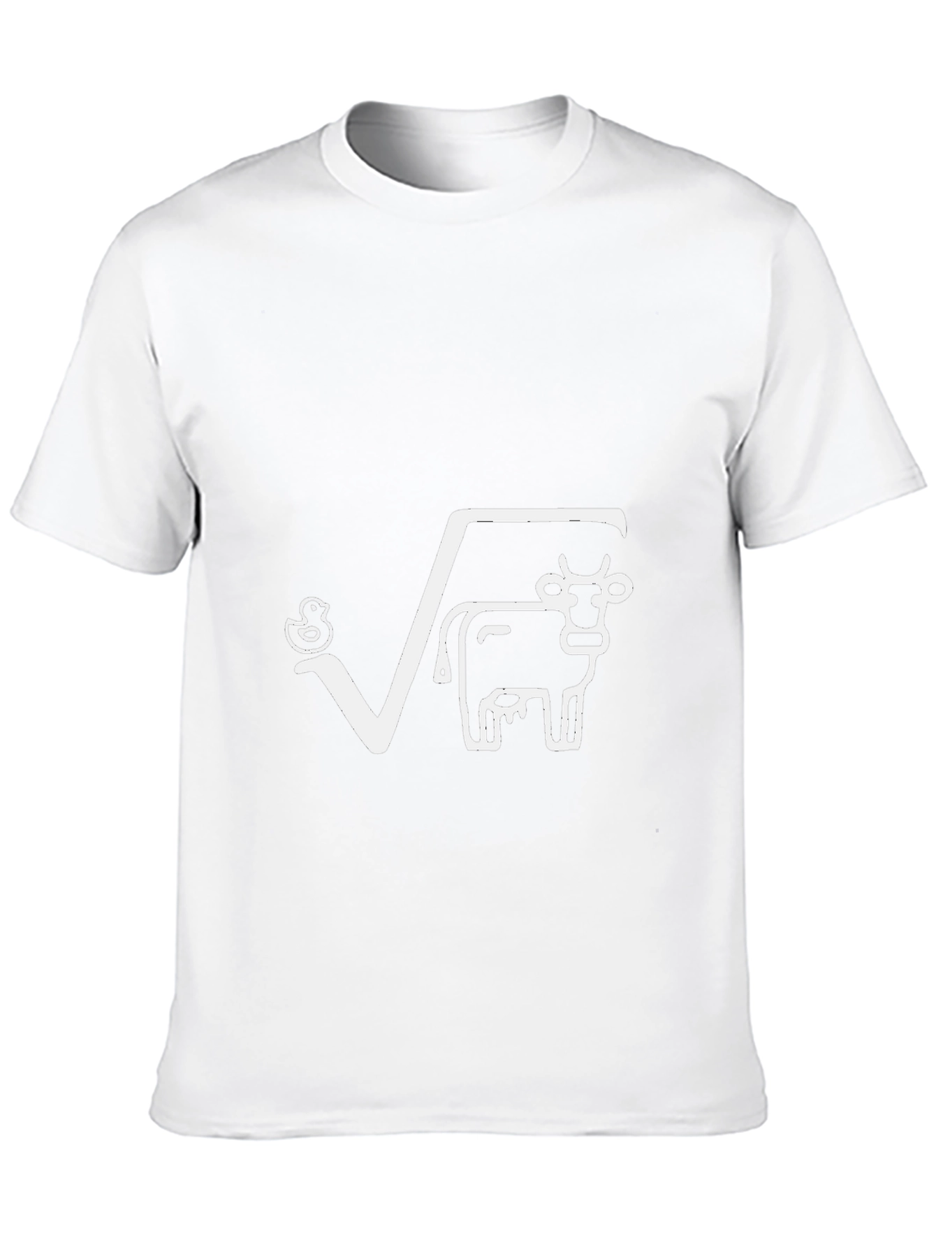 Duck and Cow Square Root T-Shirt Funny Math Tee