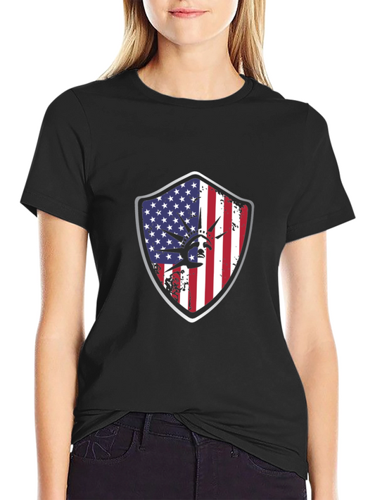Liberty Shield Graphic Tee - Patriotic Style