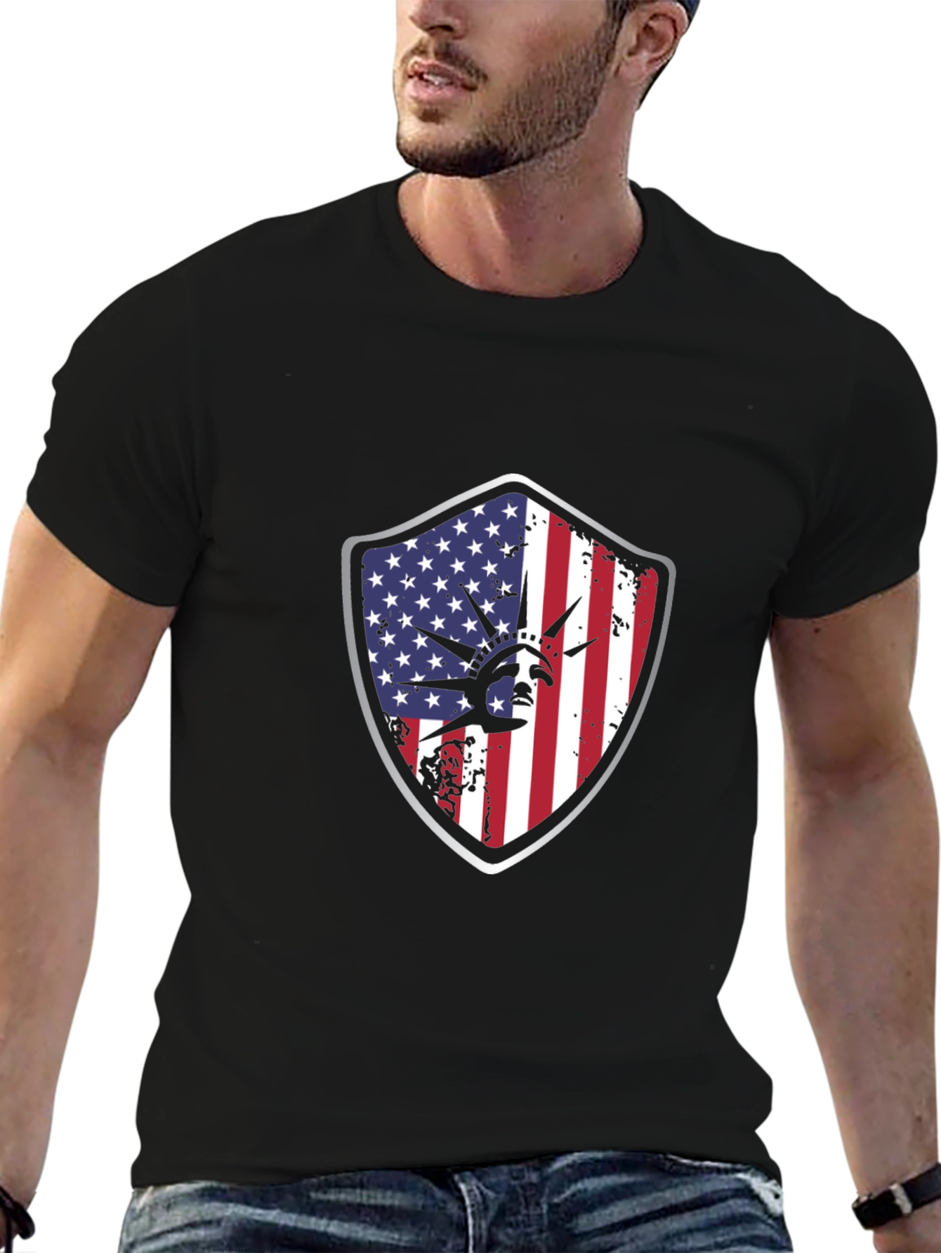 Liberty Shield Graphic Tee - Patriotic Style