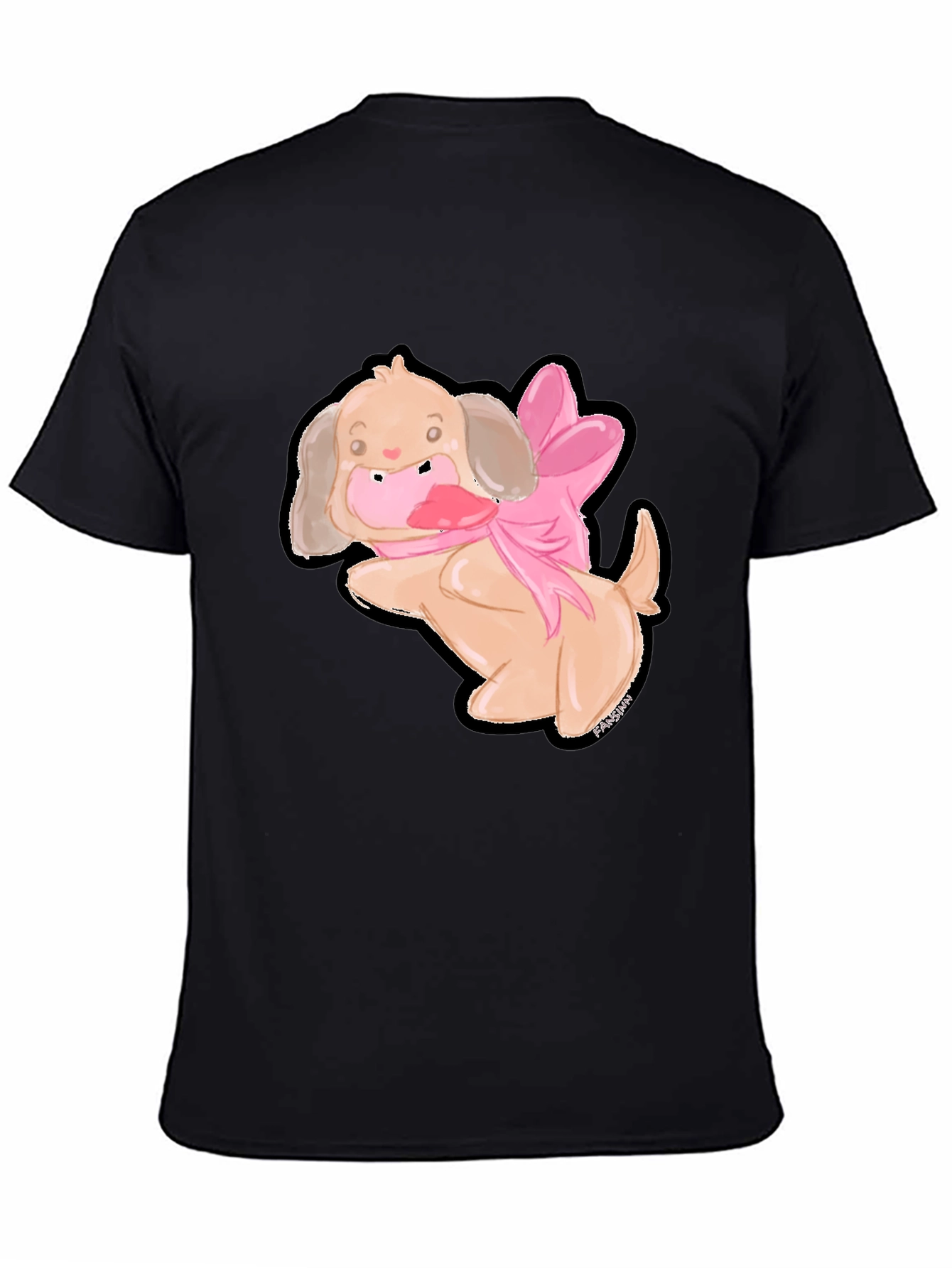 Cute Dog T-Shirt with Pink Bow