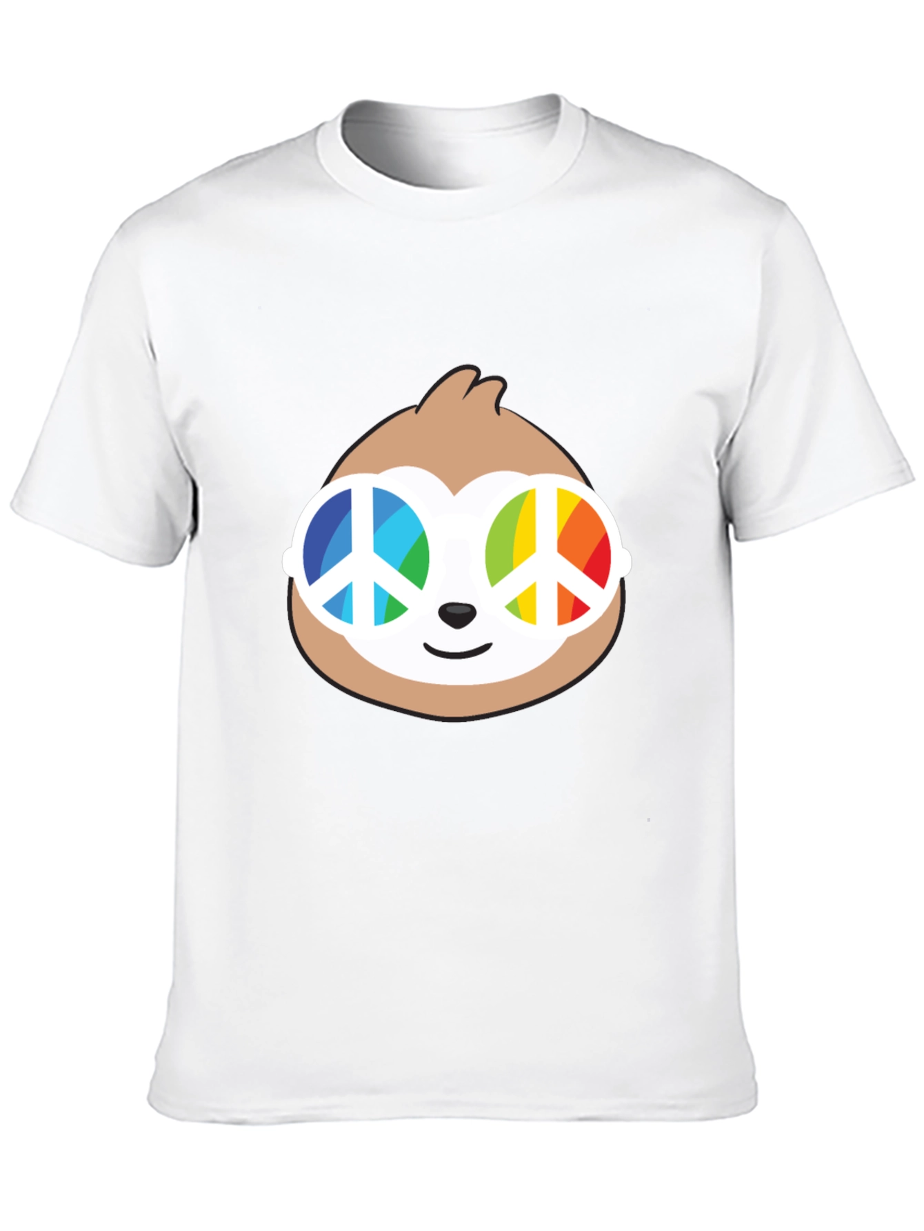 Sloth with Peace Sign Sunglasses T-Shirt