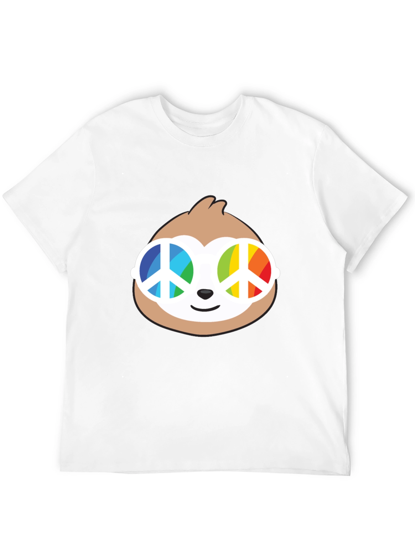 Sloth with Peace Sign Sunglasses T-Shirt