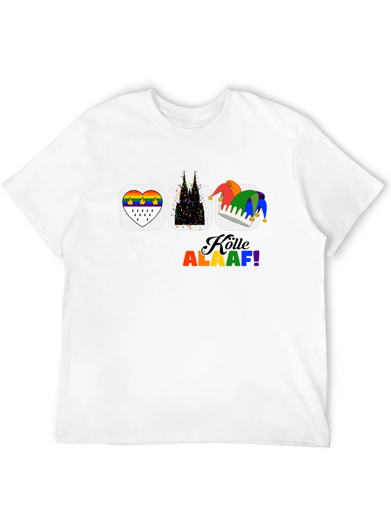 Köln Pride T-Shirt Cologne Carnival Rainbow Mens Tee