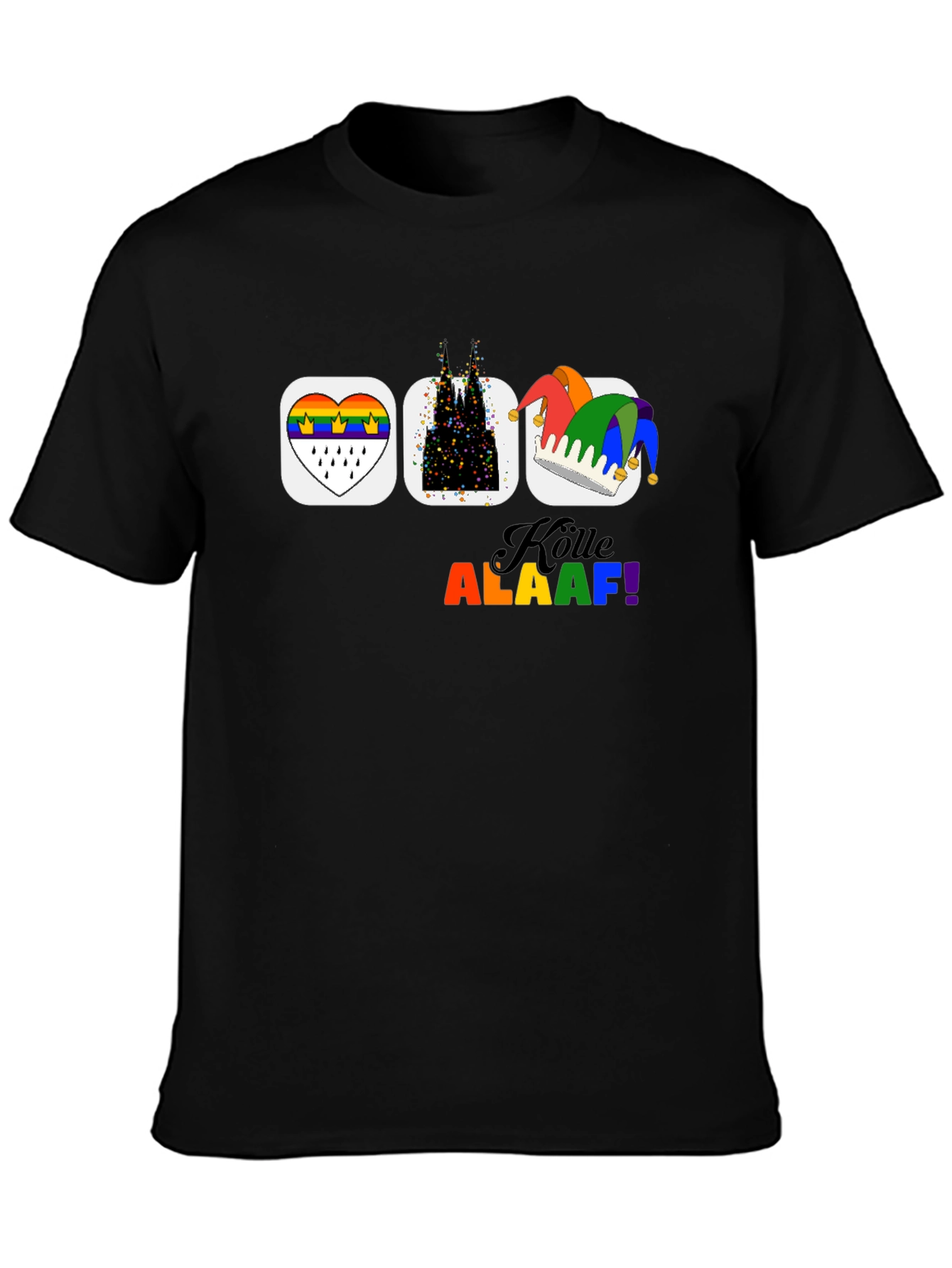 Köln Pride T-Shirt Cologne Carnival Rainbow Mens Tee